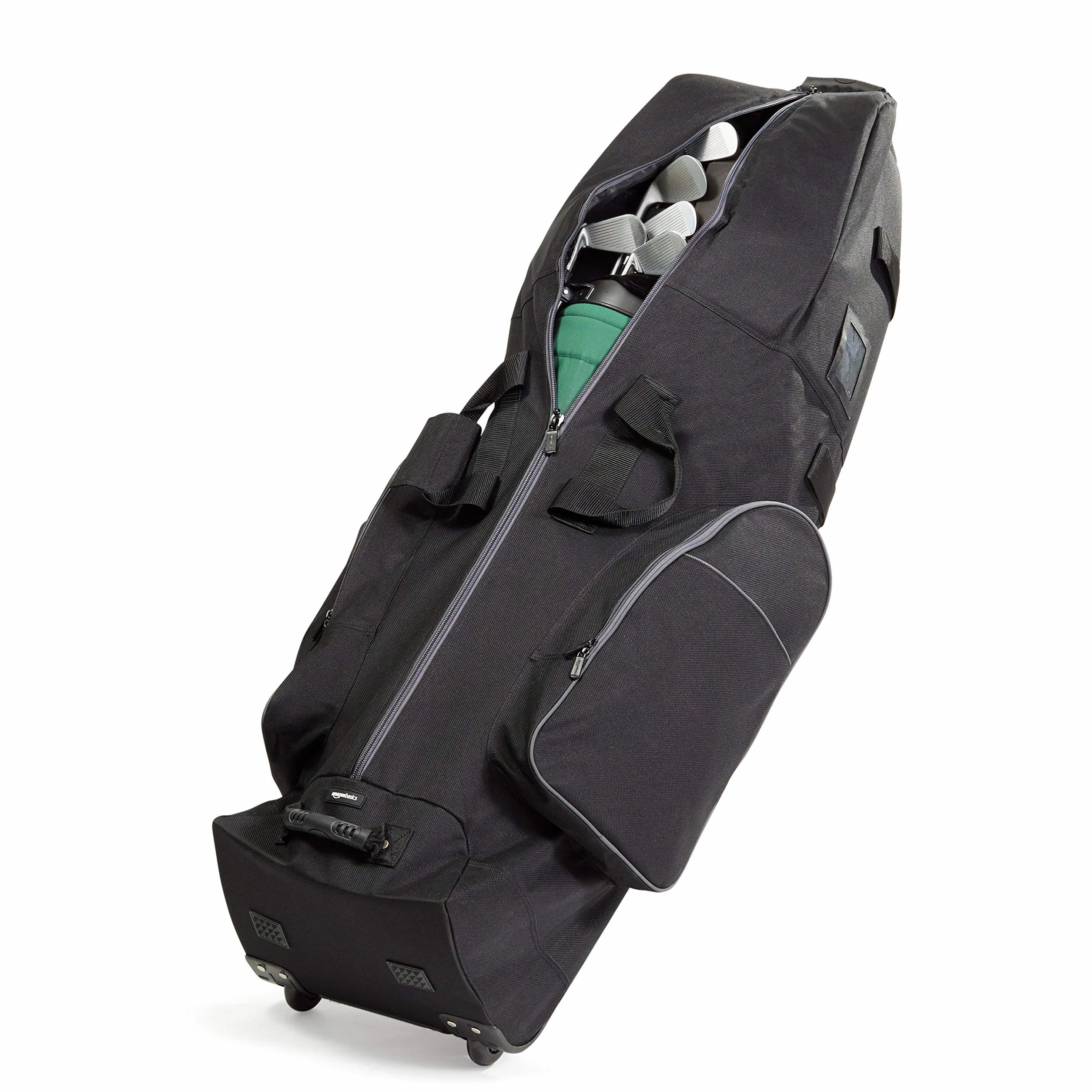 Amazon Basics - Bolsa de Transporte para Golf con Laterales Flexibles, Negro