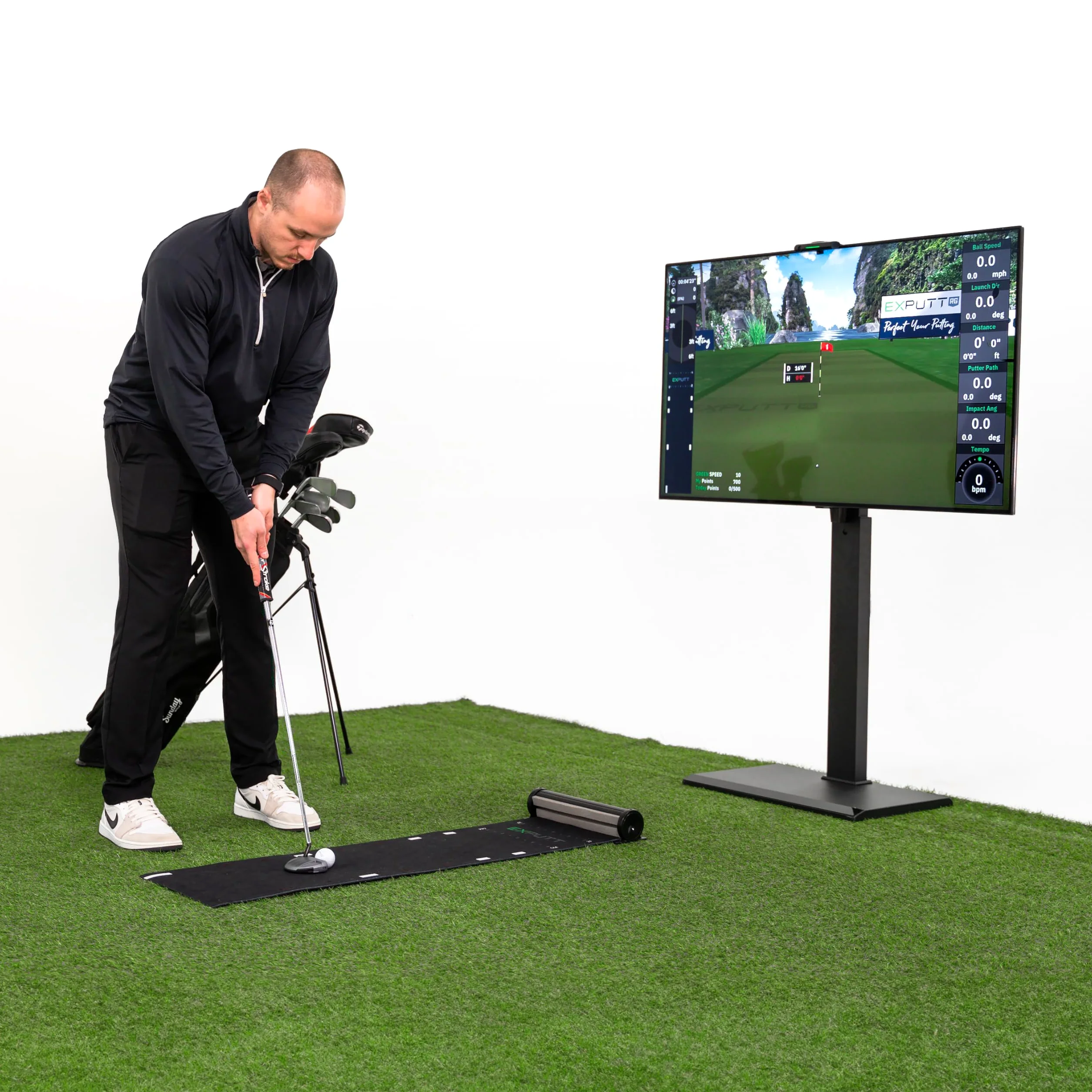 ExPutt EX500D Simulador de Putting de Golf Profesional, simulador de Golf en casa, perfecciona tu Putt Swing en Cualquier Momento y en Cualquier Lugar
