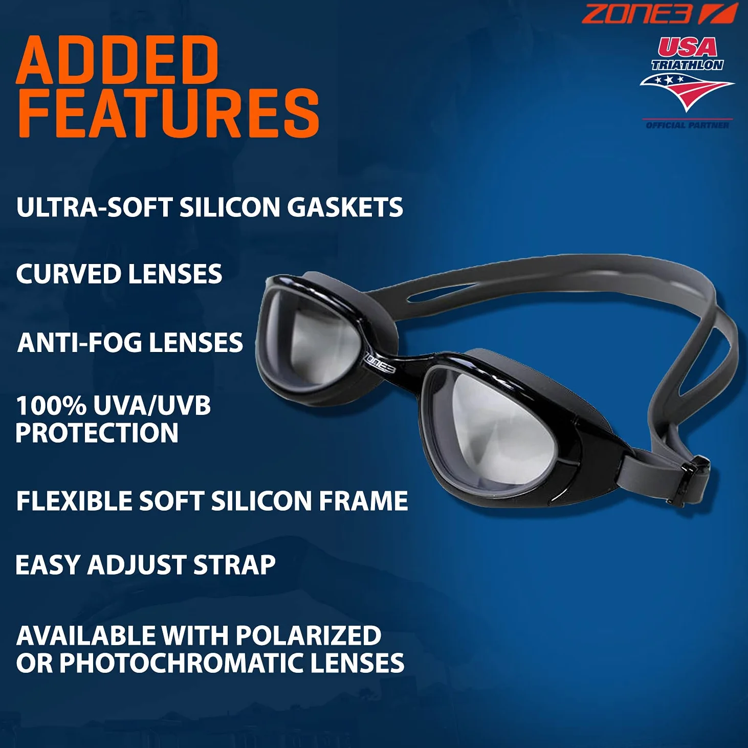ZONE3 Attack Gafas de natación. Unisex adulto (Pack de 1)