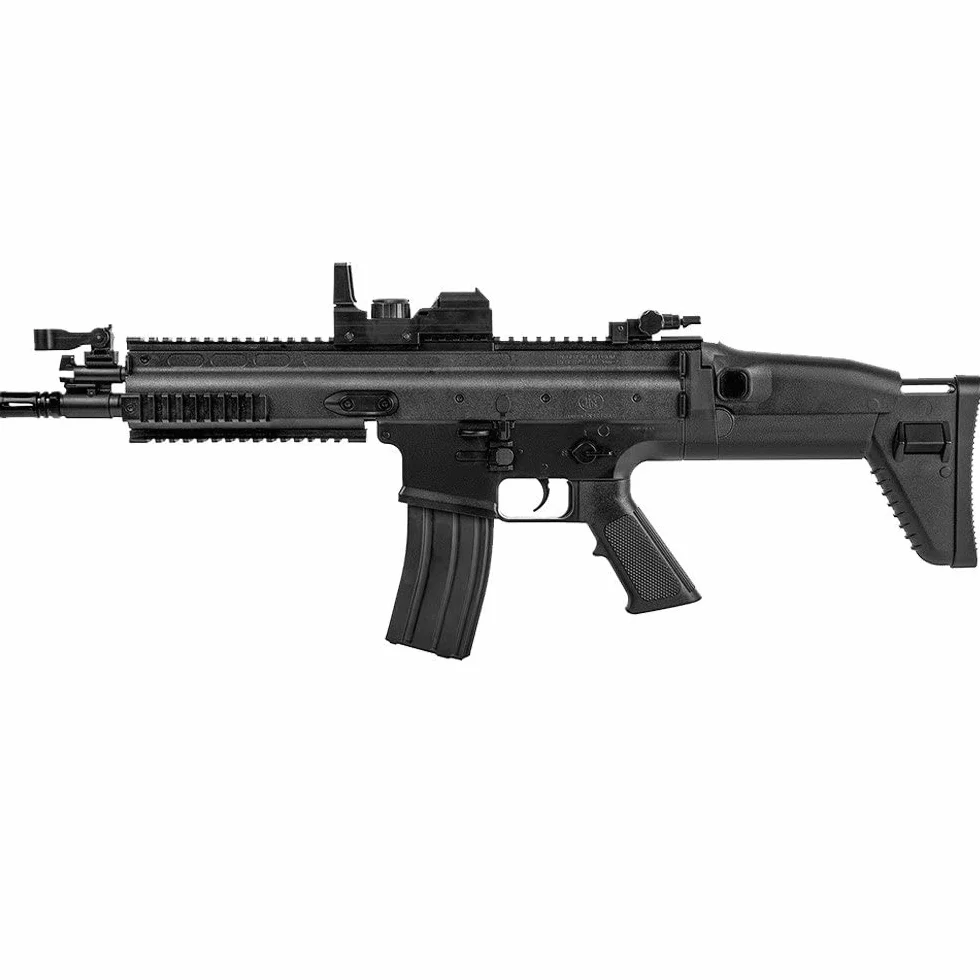 Airsoft-Pack Duo Rifle eléctrica FN Scar y Pistola de Muelle FNS-9 (0.5 Julios) + 500 Bolas