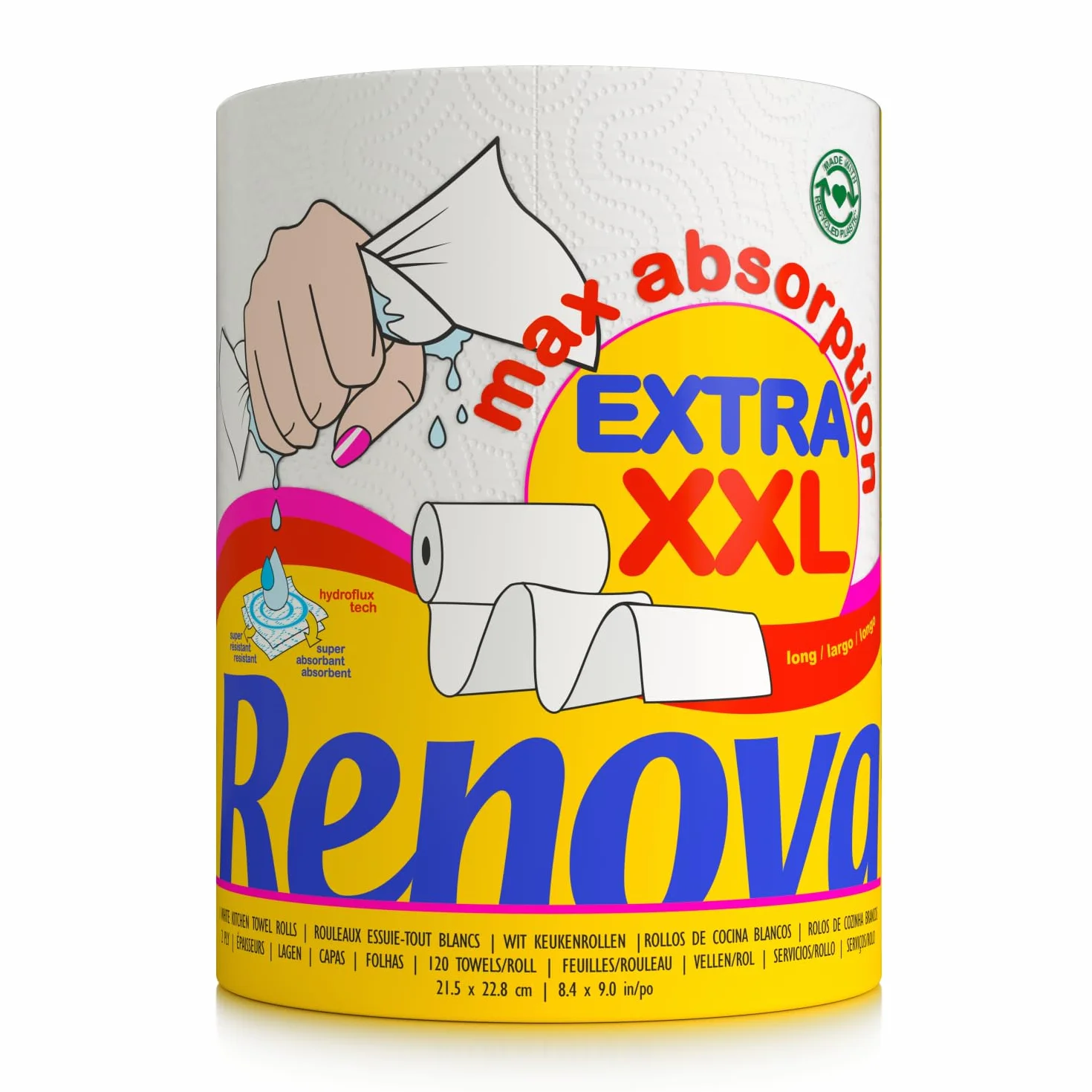 Renova Rollos de cocina XXL Triple Blanco 1 Rollo