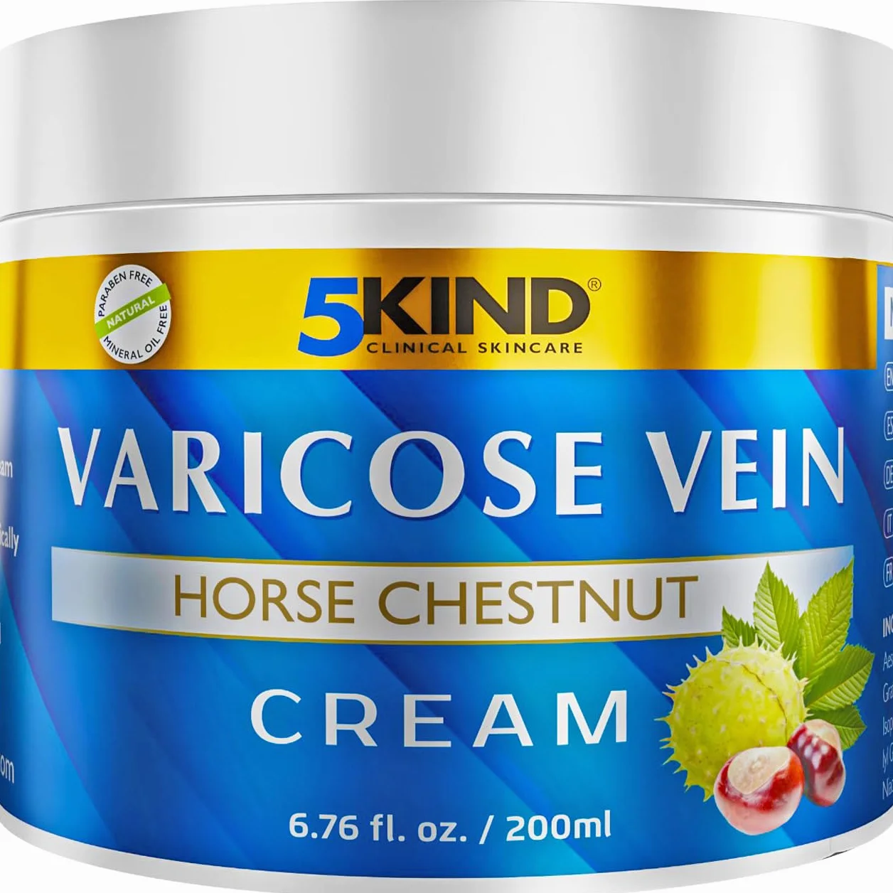 Crema profesional para varices 200 ml - Tratamiento piernas cansadas - Castaño de Indias - 7 ingredientes naturales