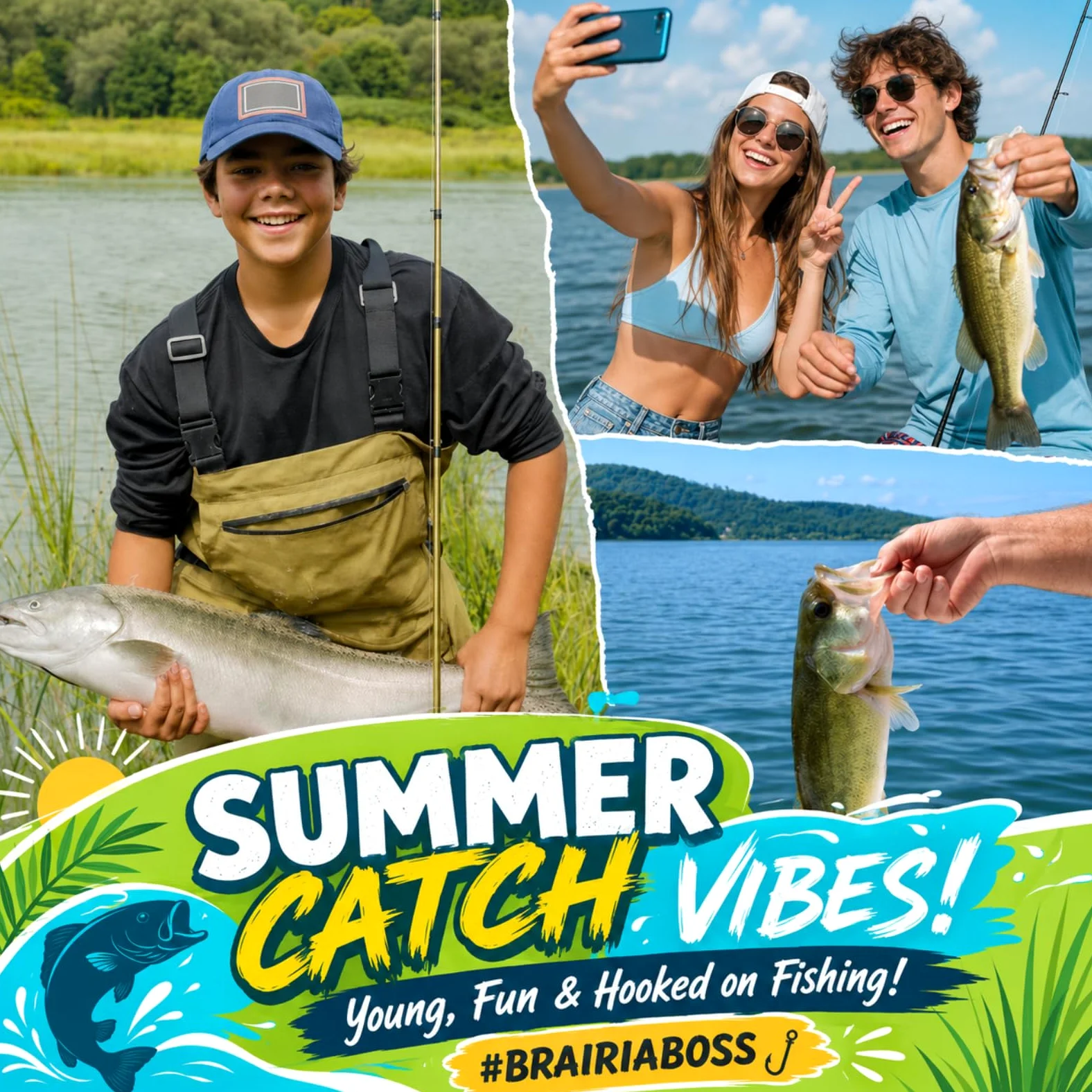 Kit de señuelos de pesca de lubina juvenil, 7 cebos suaves y señuelos duros para principiantes, juego multiusos de agua dulce con caja de aparejos, tarjetas de instrucciones, aparejo Texas y Drop Shot
