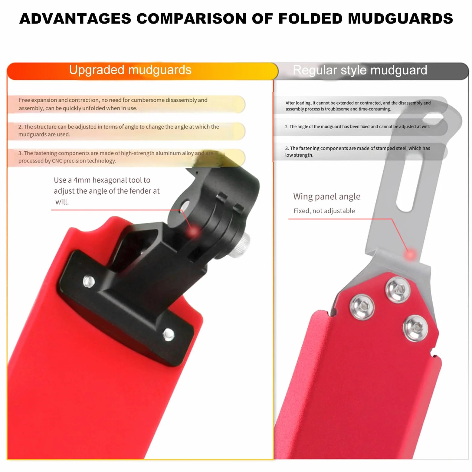 Guardabarros universal para bicicleta, desmontable, duradero, plástico, salpicaduras, accesorios de viaje, durabilidad