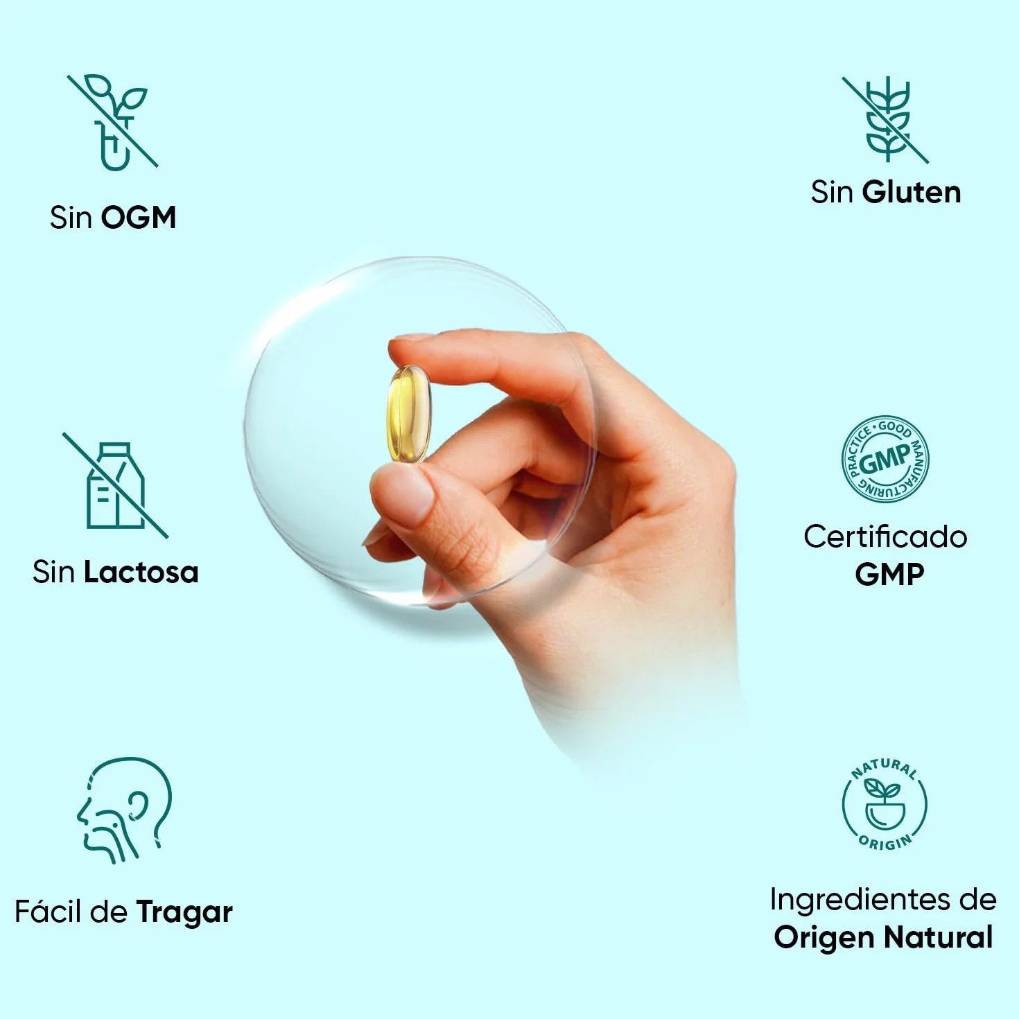 Omega 3 2000mg 240 Perlas de Aceite de Pescado EPA 660mg DHA 440mg Ácidos Grasos Omega 3 Sin OGM