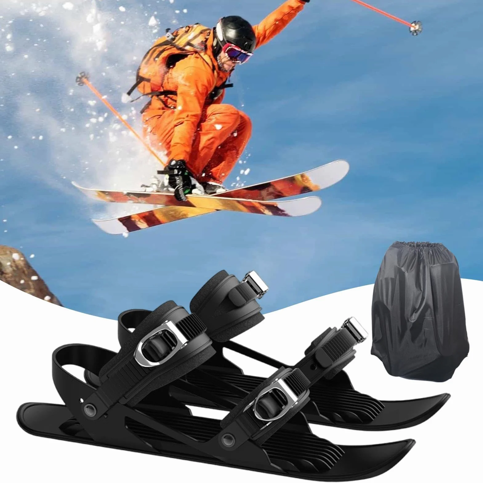 ightweight Snow Skates, Snowshoes for Men and Women, Multifunctional Snowshoes, Skiing Tools for All Ages, Compact Ski Accessories, Adjustable Snow Feet, Non-Slip Snow Skates for Women