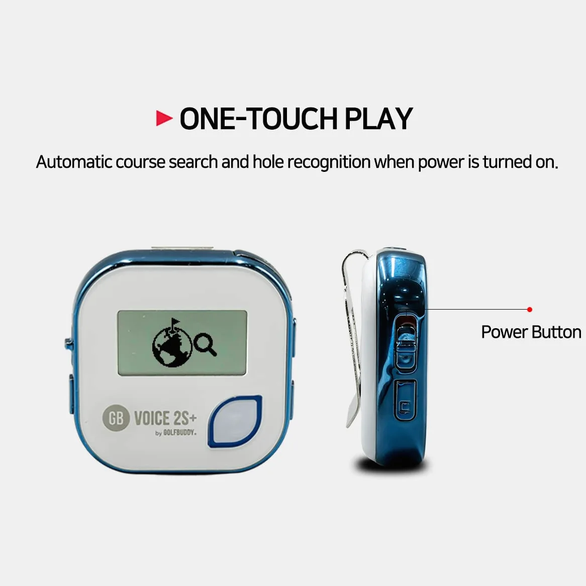 GolfBuddy Voice 2 Golf GPS/telémetro, Blanco/Azul