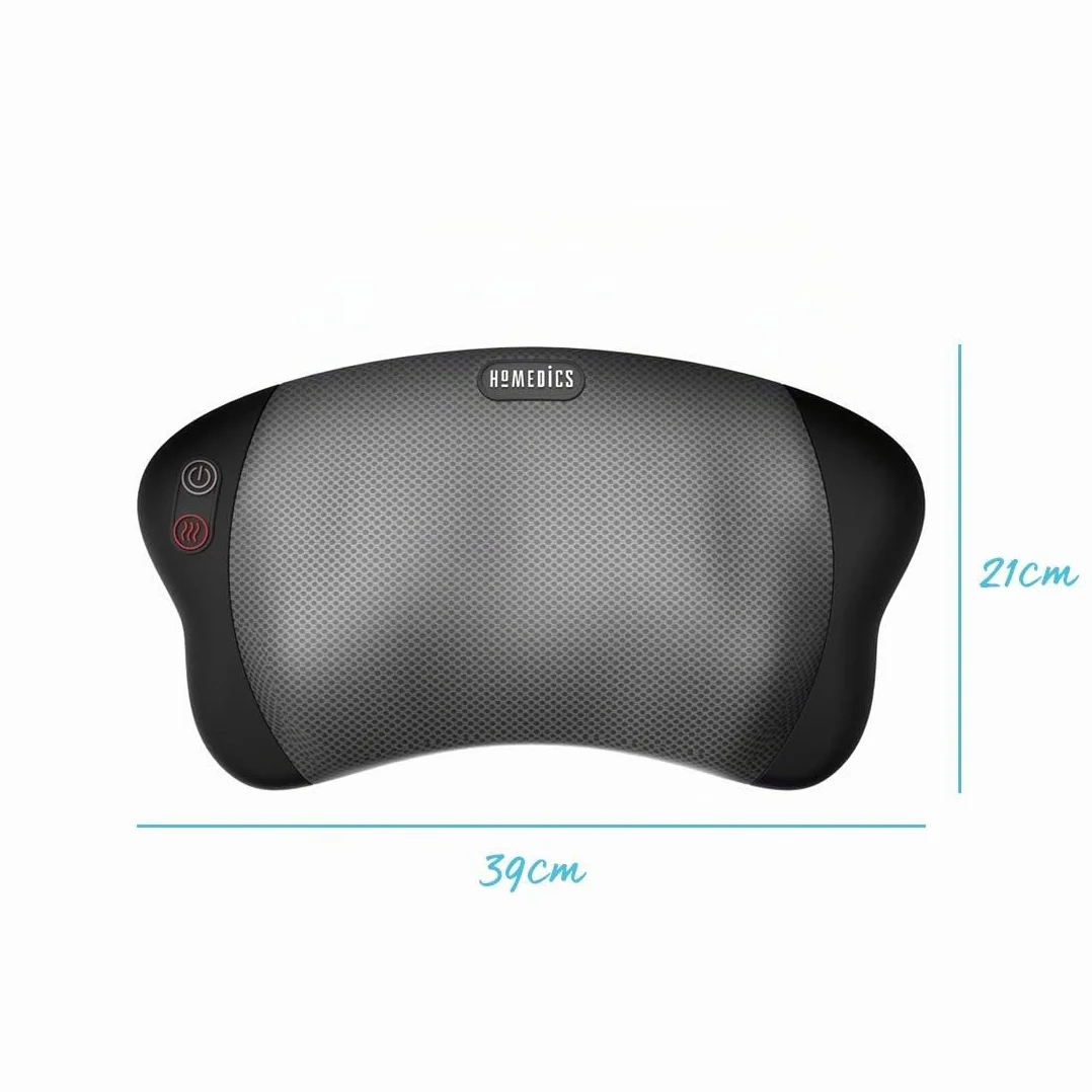 HoMedics Cojín de Masaje Eléctrico Portátil Shiatsu con Calor para Espalda, Hombros y Cuello