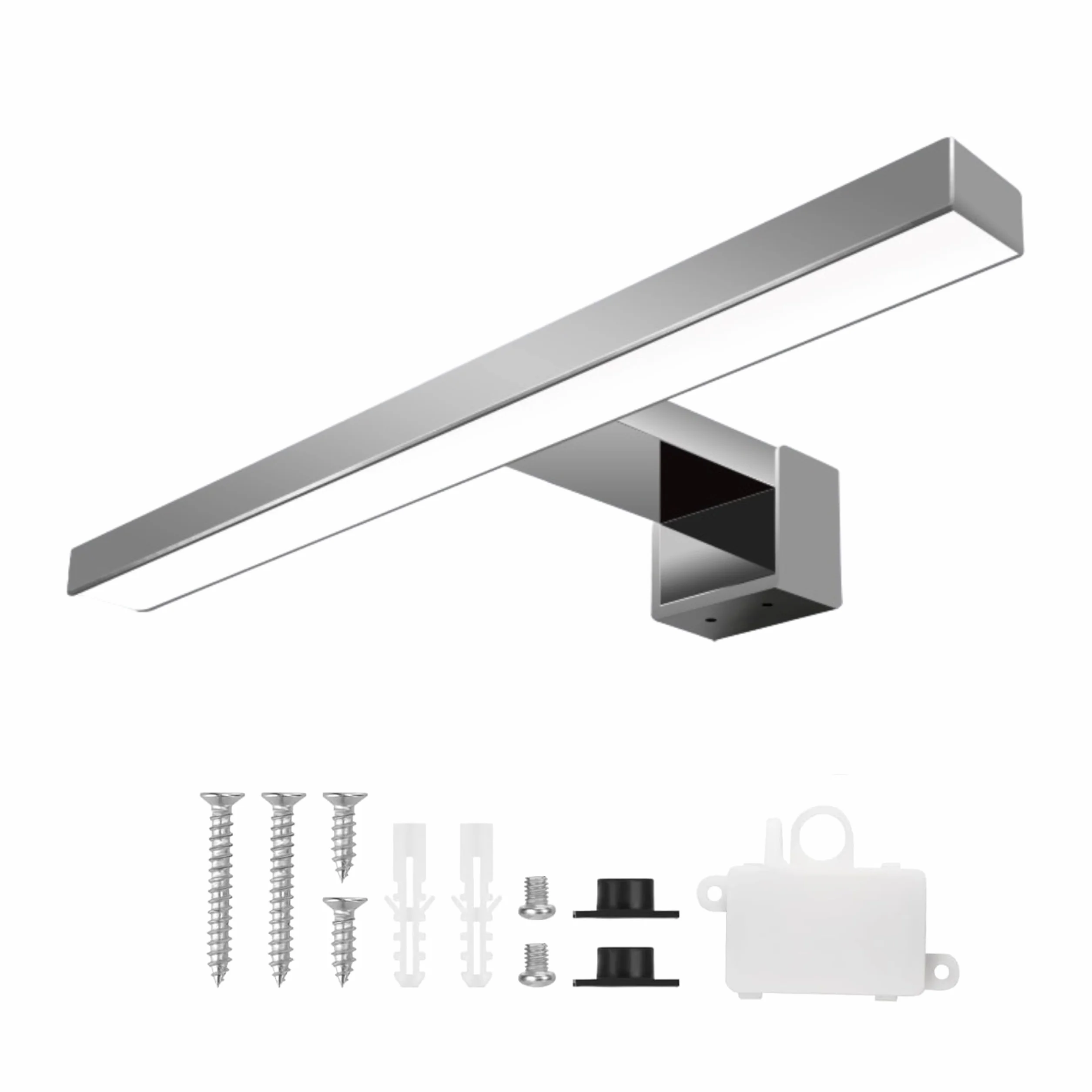 UBUD Lámpara Led Aplique Pared Baño IP44 760lm 6000K Cromado 30cm