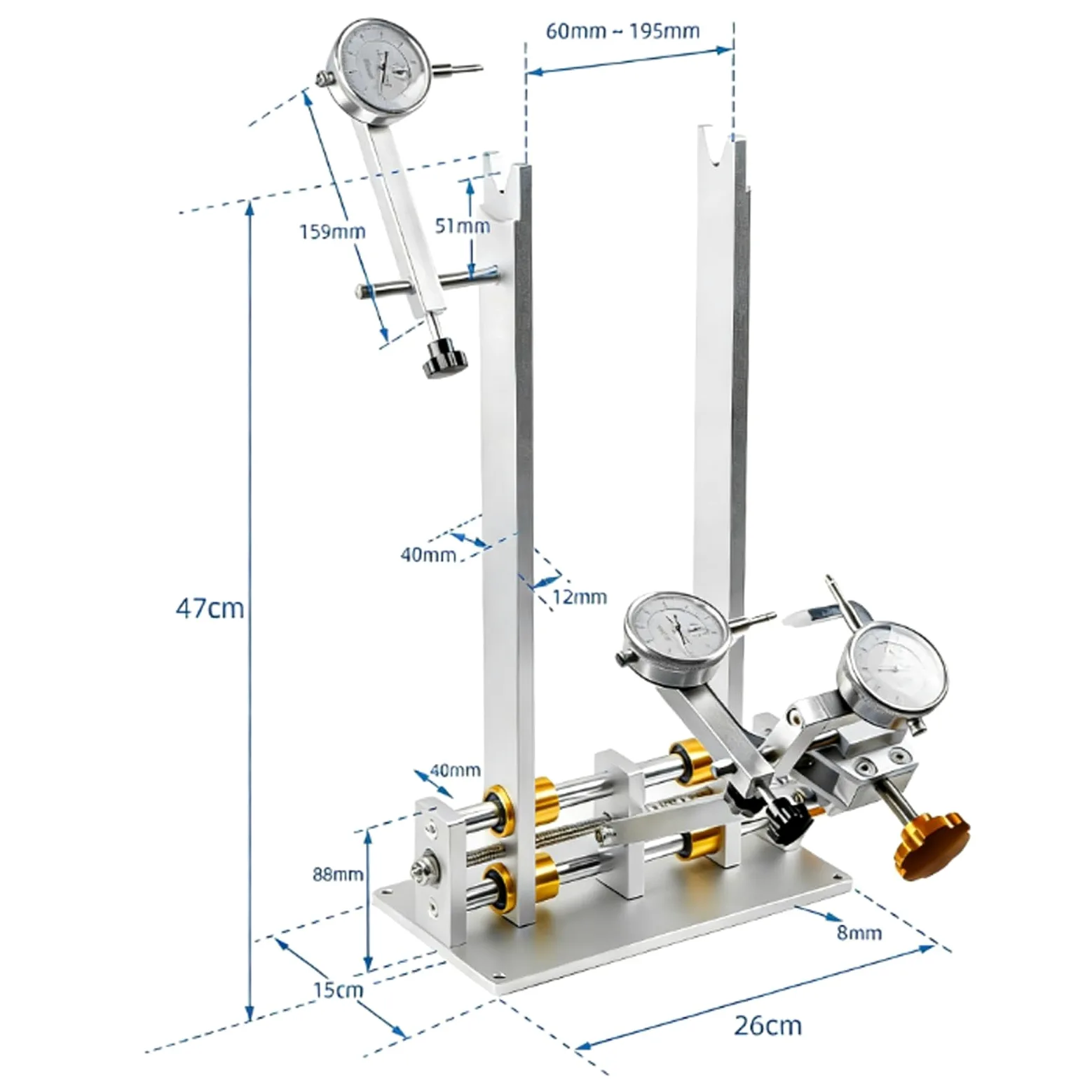 Soporte Rueda de Bicicleta de Aluminio de liberación rápida con Eje pasante ajustador de llanta Plegable alineación de Mantenimiento Ruedas de 26" 27,5", 700C, 29"