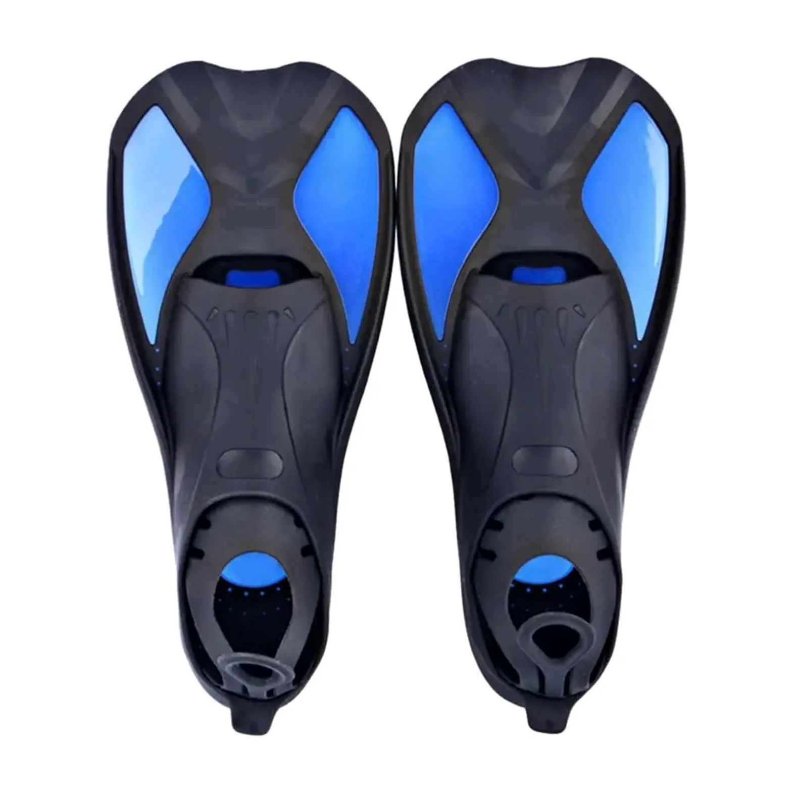 Aletas Buceo Aletas de natación for adultos Aletas de snorkel Aletas de natación Aletas de buceo cortas Aletas de buceo libre Aletas de natación antideslizantes Aletas De Buceo(Black Blue,XS)