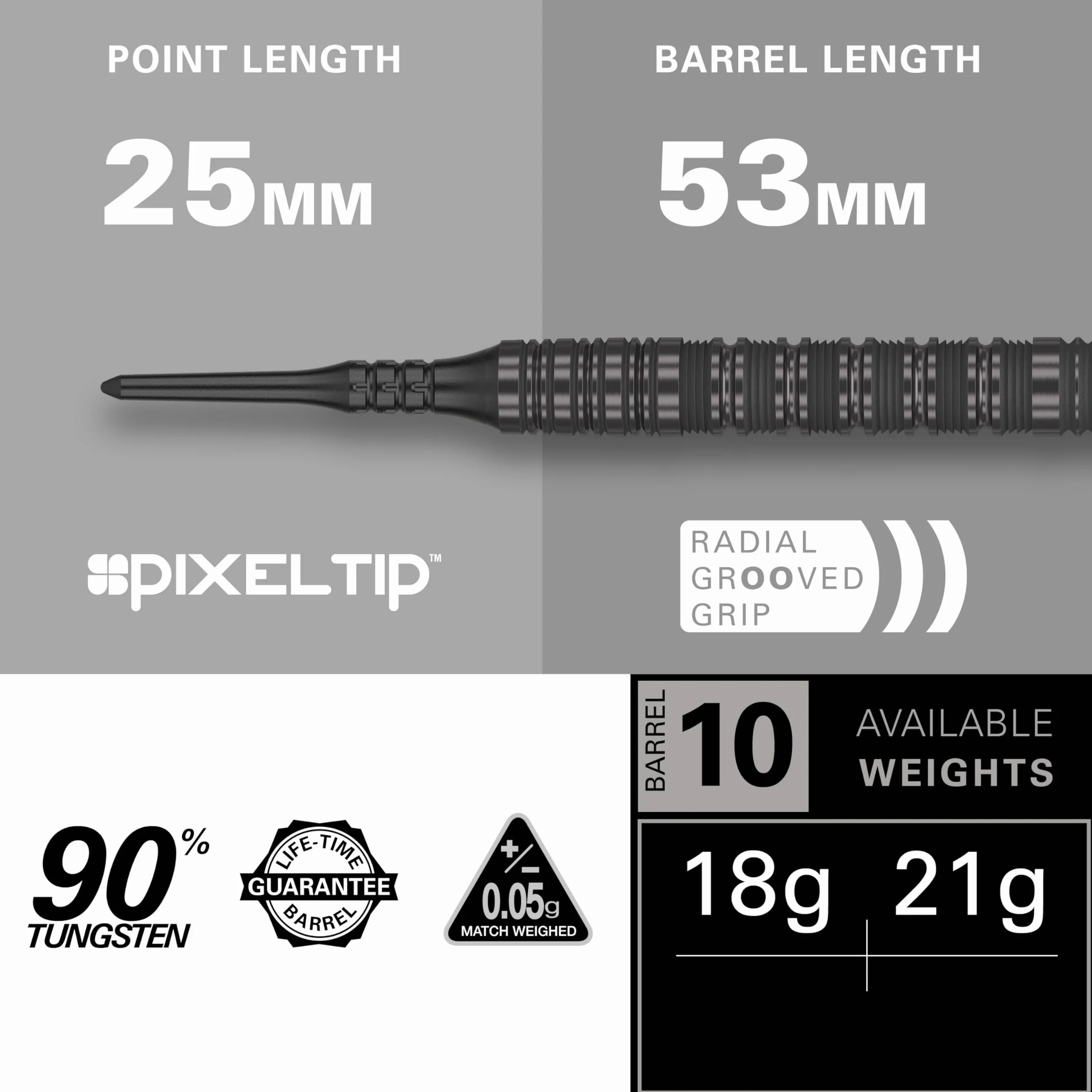 Target Darts Bolide Void 10 90% Juego de Dardos de Punta Blanda de tungsteno