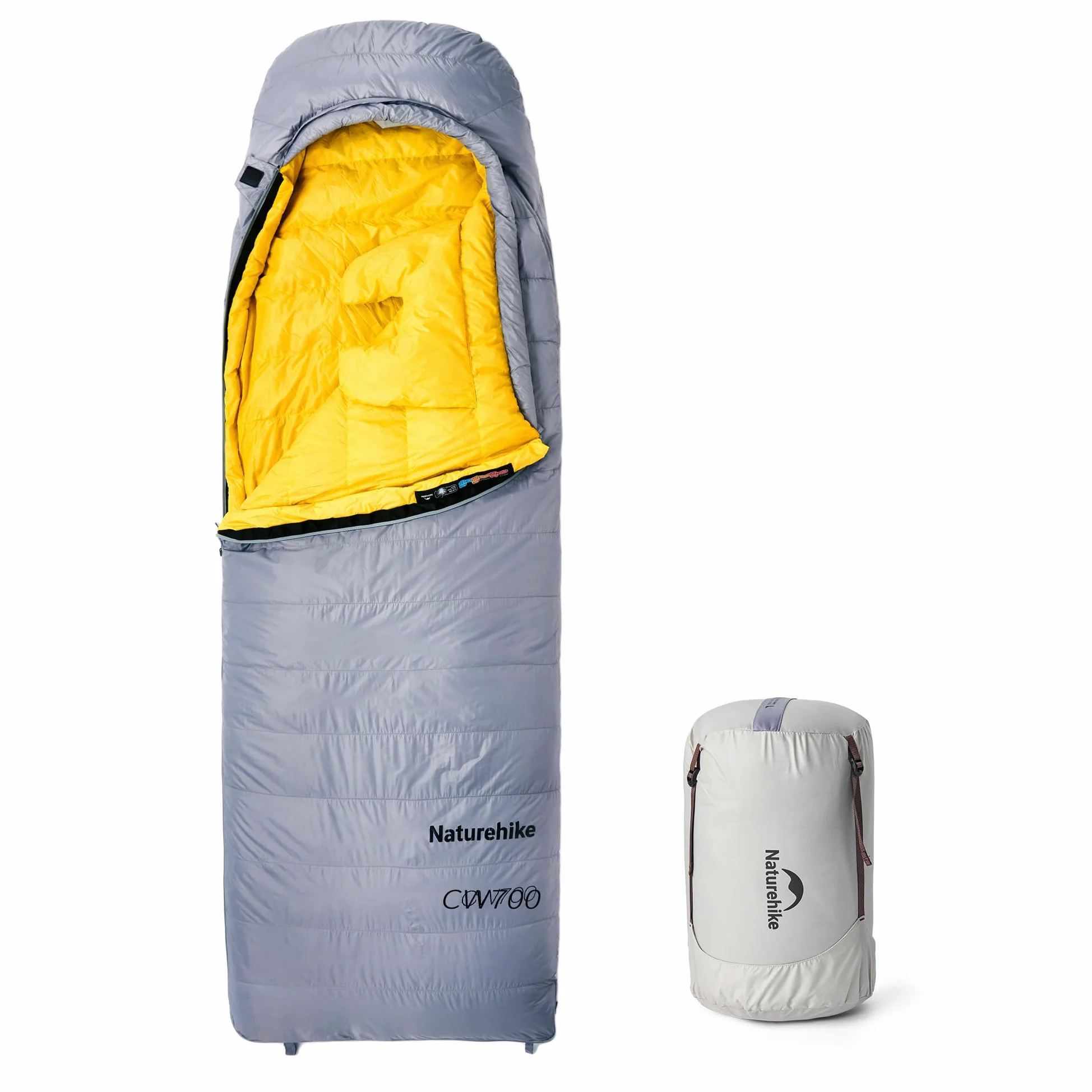 Naturehike Saco de dormir ultraligero de 0 grados para adultos, 650FP para mochileros, saco de dormir para clima frío con plumón RDS, -1.7 °C para camping, senderismo, modelo 2025