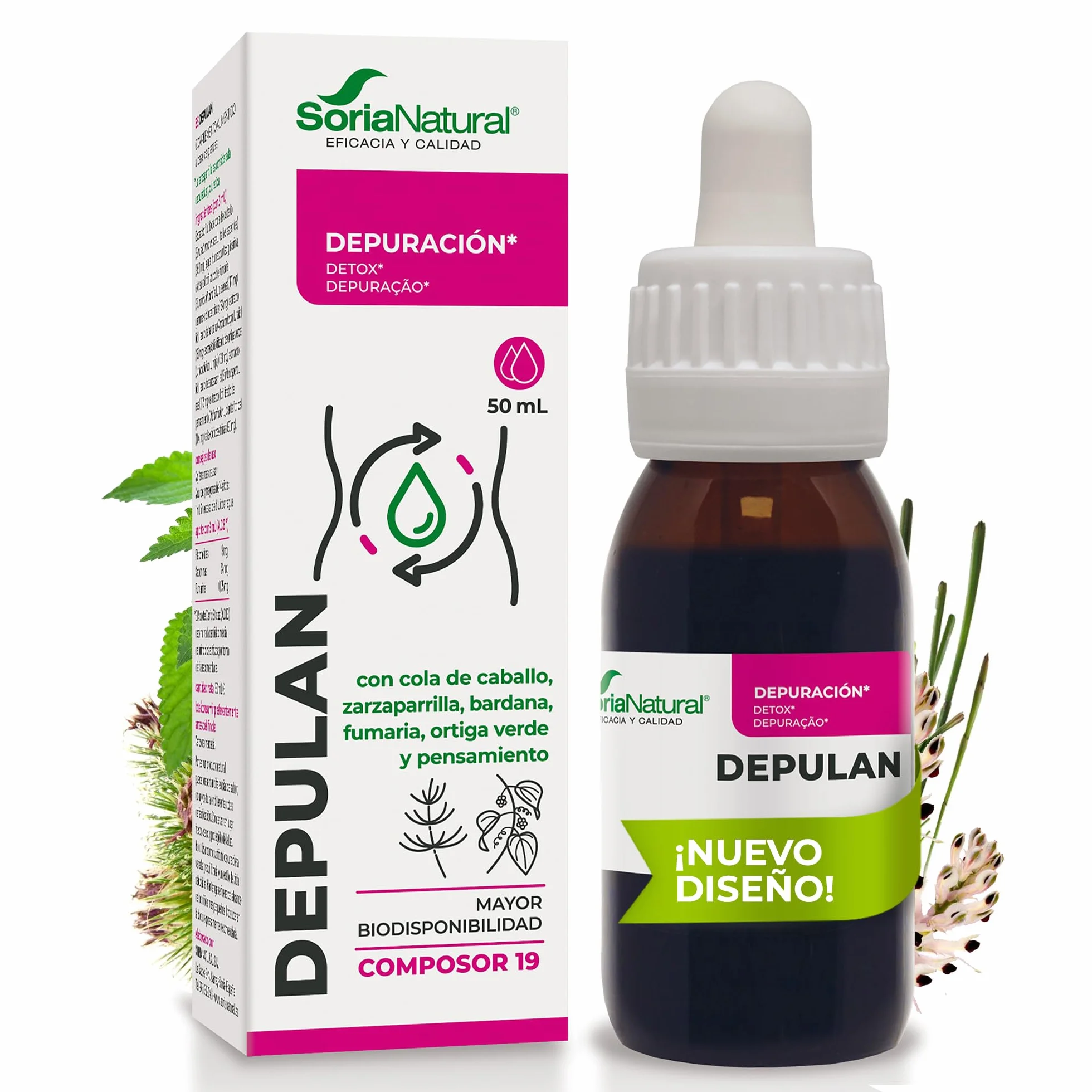 Soria Natural Composor 19 Depulan Complex 50ml Detoksykacja Oczyszczanie Wątroba Nerki
