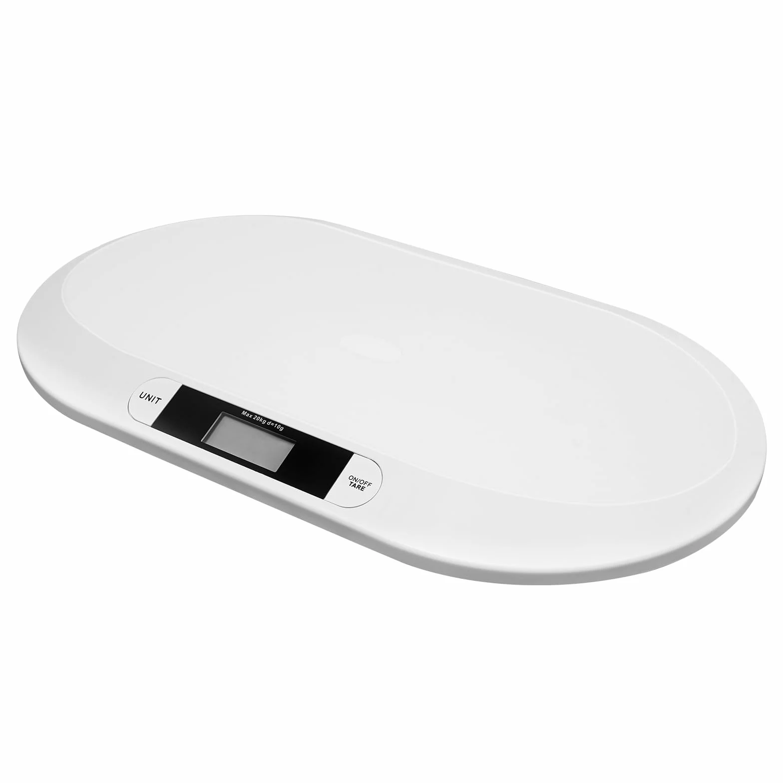 Báscula digital para bebés 20 kg pantalla LCD función tara 3 unidades recién nacidos