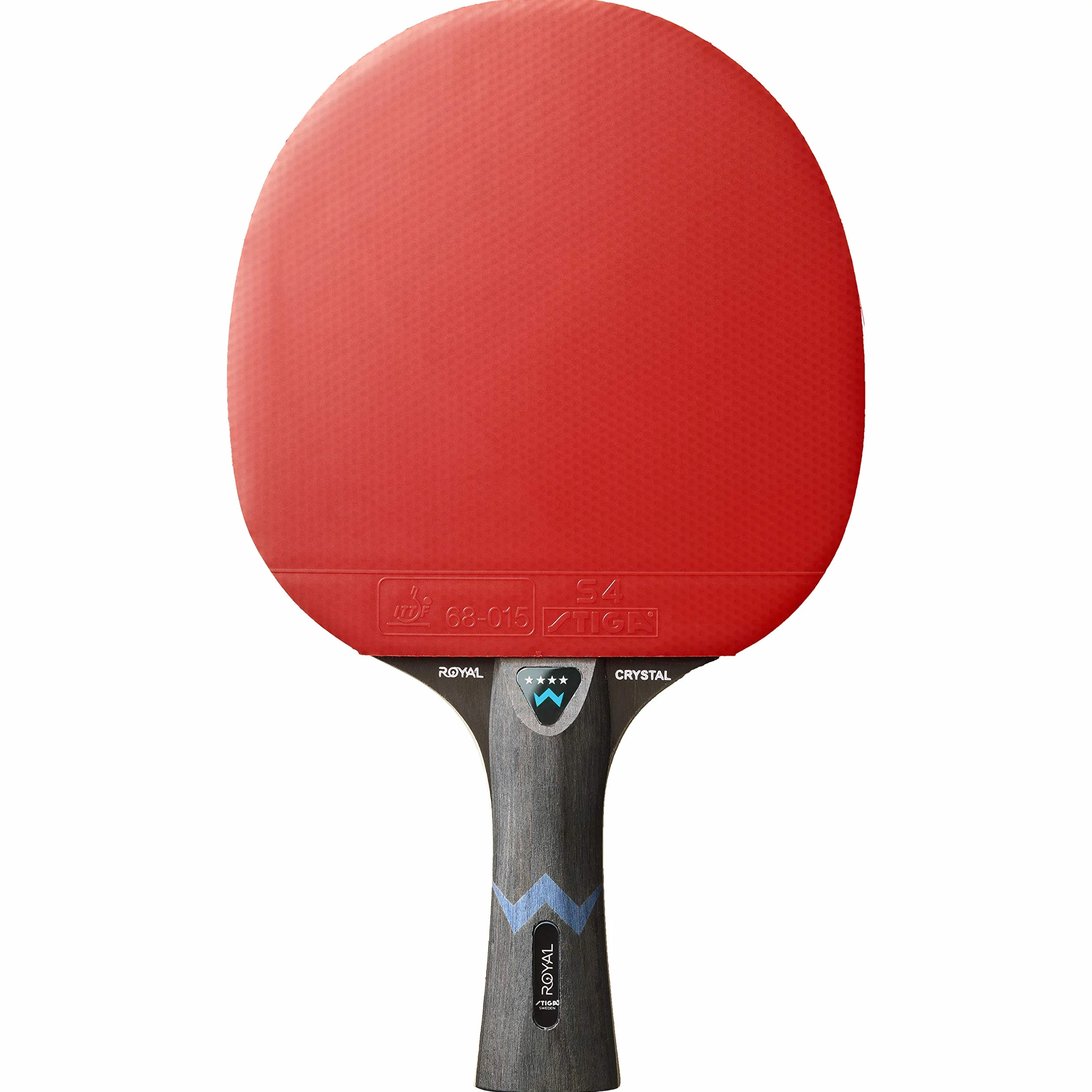 STIGA Royal 4-Star Raqueta de Tenis de Mesa ITTF Goma Crystal 5 Capas Mango Cóncavo