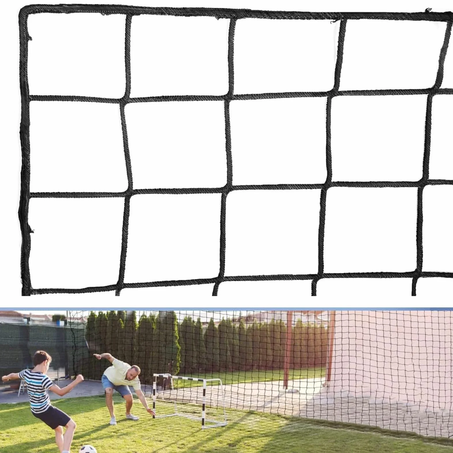 Red de Detención de Balones,Redes para Jardín Trasero | Material Deportivo Malla De Contención para Béisbol Hockey Y Entrenamiento