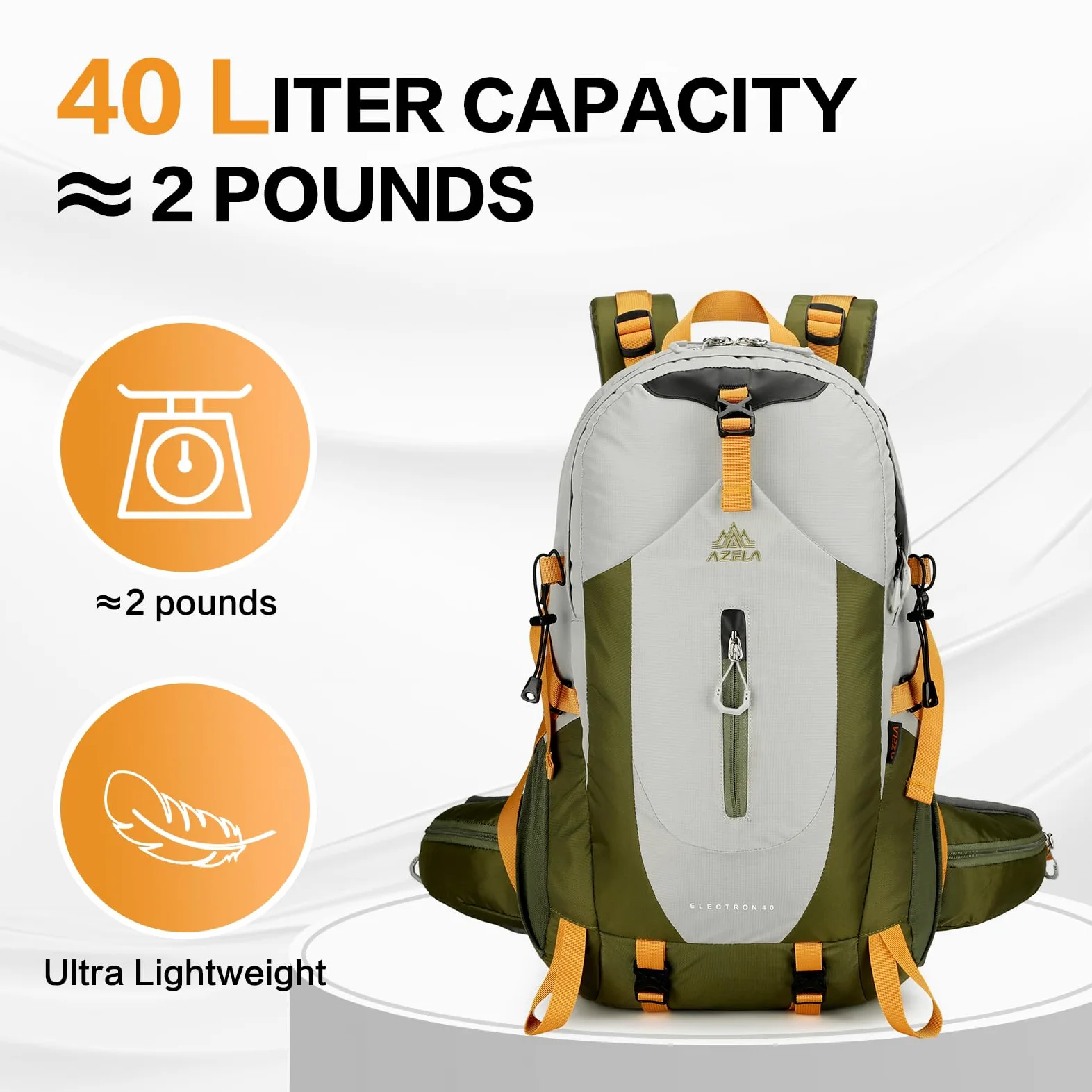 Geila Mochila de senderismo de 40 L, mochila impermeable para acampar al aire libre, senderismo, ciclismo, senderismo