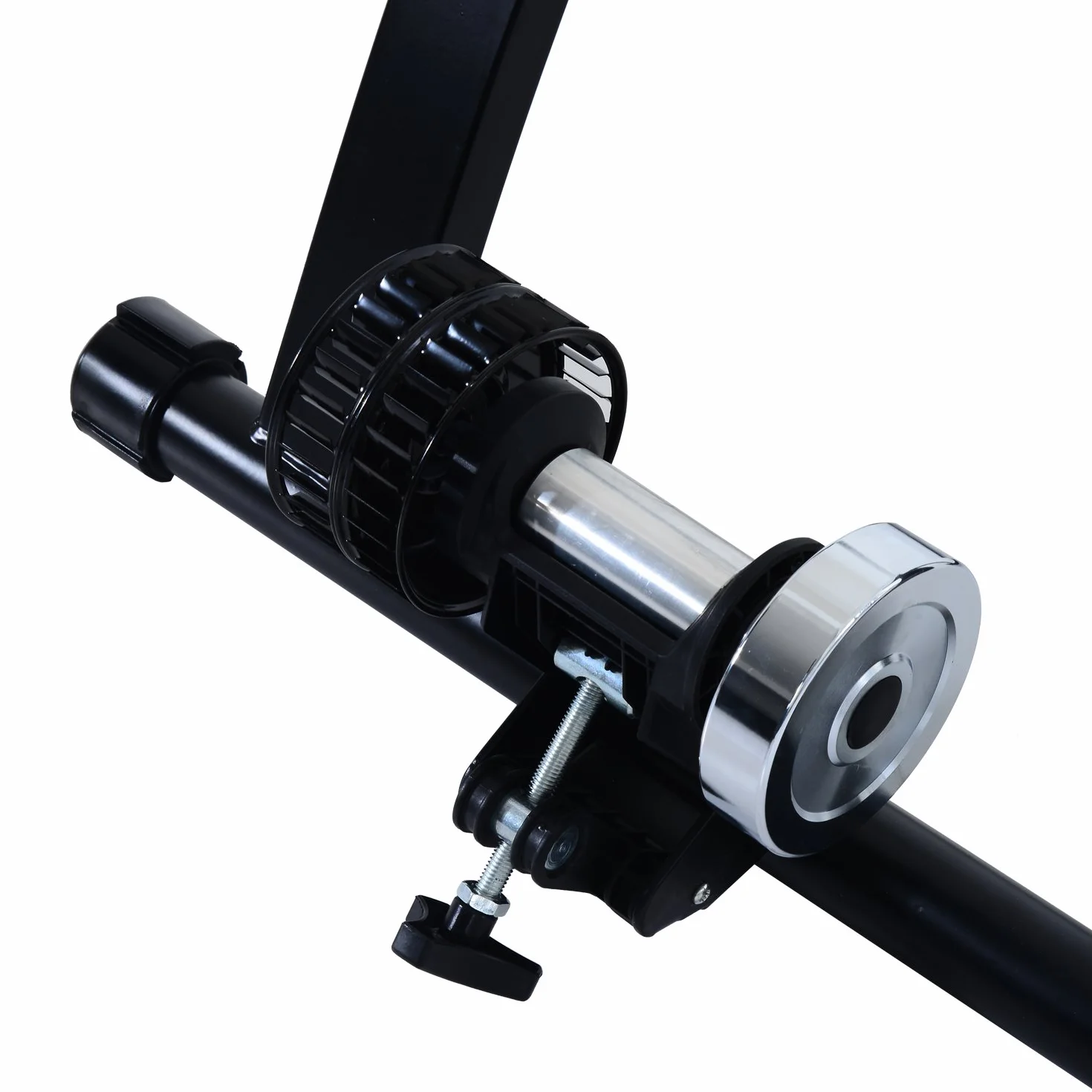 HOMCOM Rodillo de Bicicleta Entrenamiento Plegable con Resistencia Magnética para Ruedas de 650C/700C o 26-28 Pulgadas para Casa Interior Carga 135 kg 54,5x47,2x39,1 cm Negro