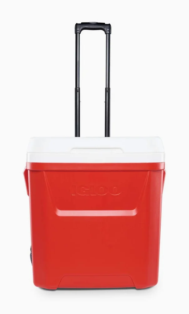 Igloo Laguna 60 Roller Nevera, Outdoor, Rojo, 56 litros, Nevera Playa Grande 60 Nevera Portátil Nevera Titan con Ruedas Acampada Camping Outdoor Aire Libre Carro Playa Ruedas Grandes