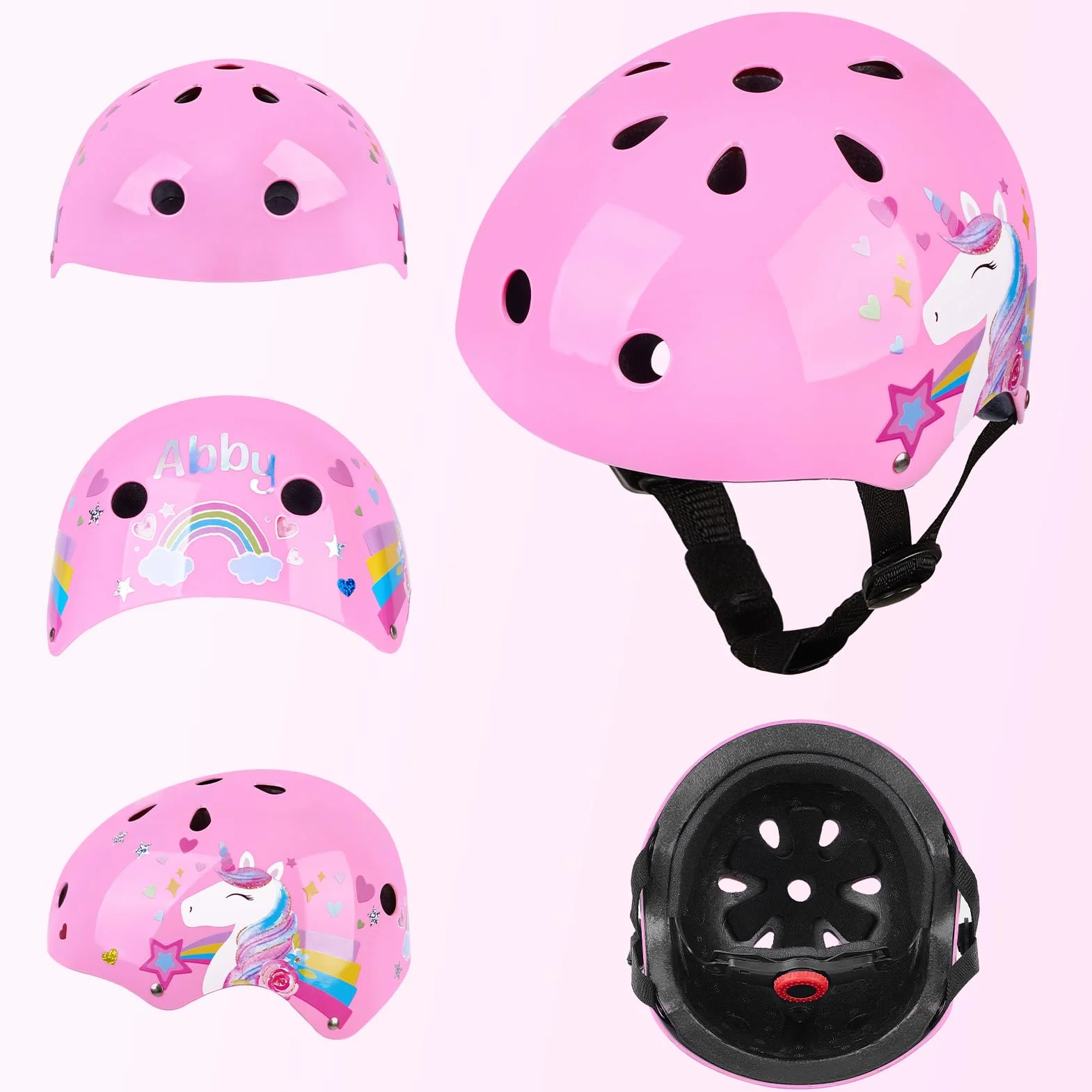Casco Bicicleta Niños, Unicorn Castle Cascos de Ciclismo para Niños Ajustable Casco Infantil Patinete Rollerskate de 3 a 8 Años