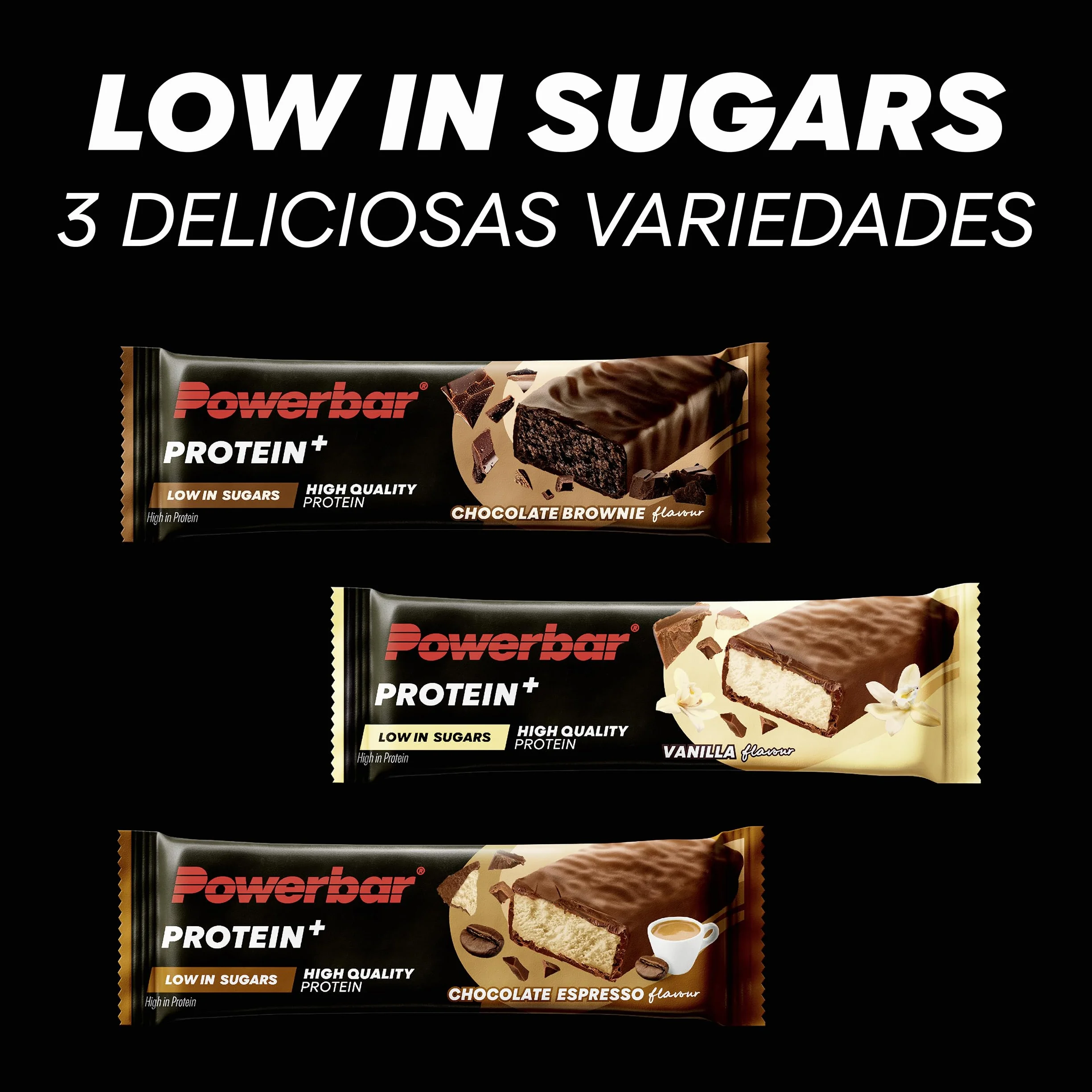 Powerbar Protein Plus Low Sugar Vanilla 16x35g Barrita alta en proteínas baja en azúcar