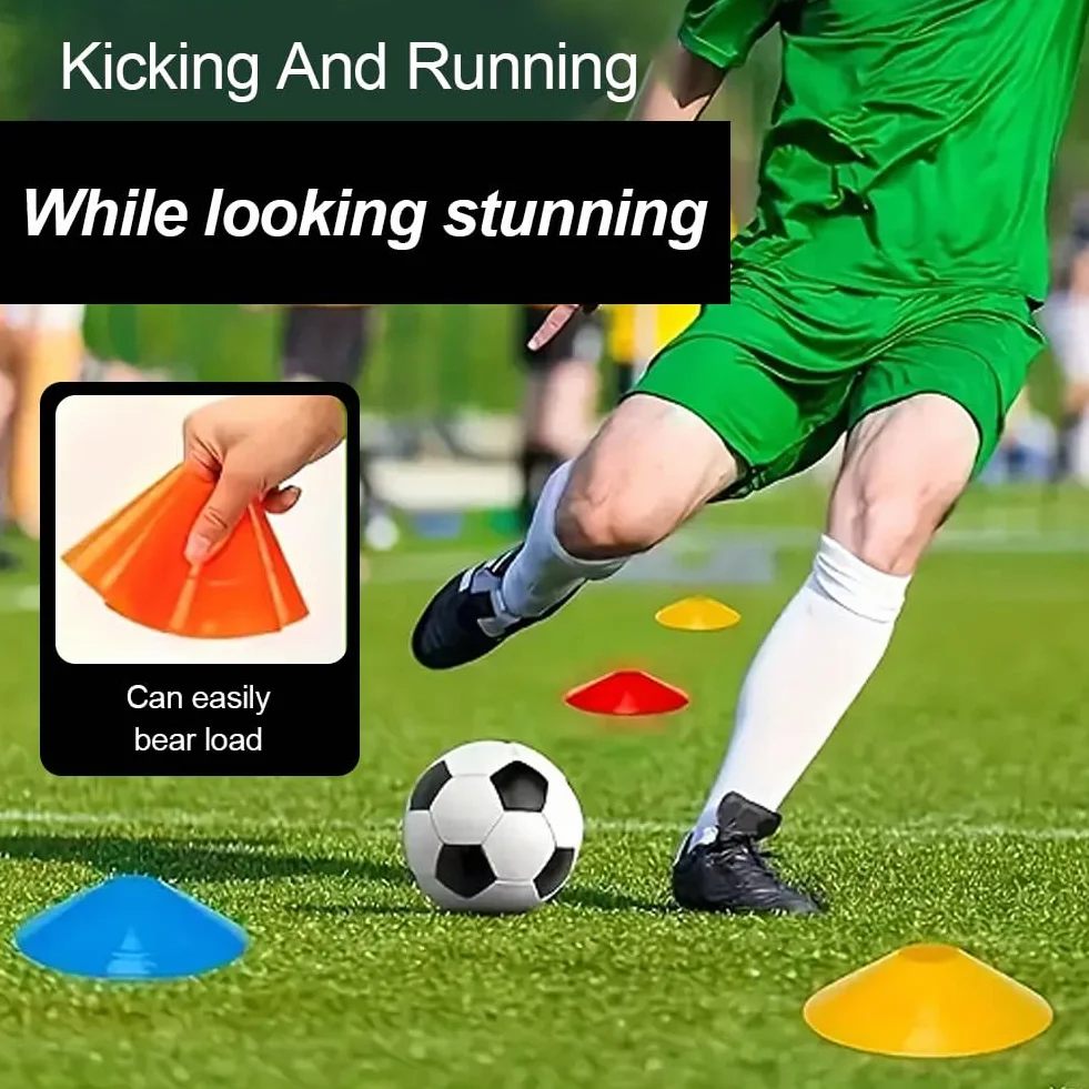 Conos Entrenamiento,Juego de Conos de Fútbol,Conos Marcadores,Conos Agilidad Redondos,Conos de Disco para Entrenamiento,para Entrenamiento de Fútbol y Marcado de Canchas