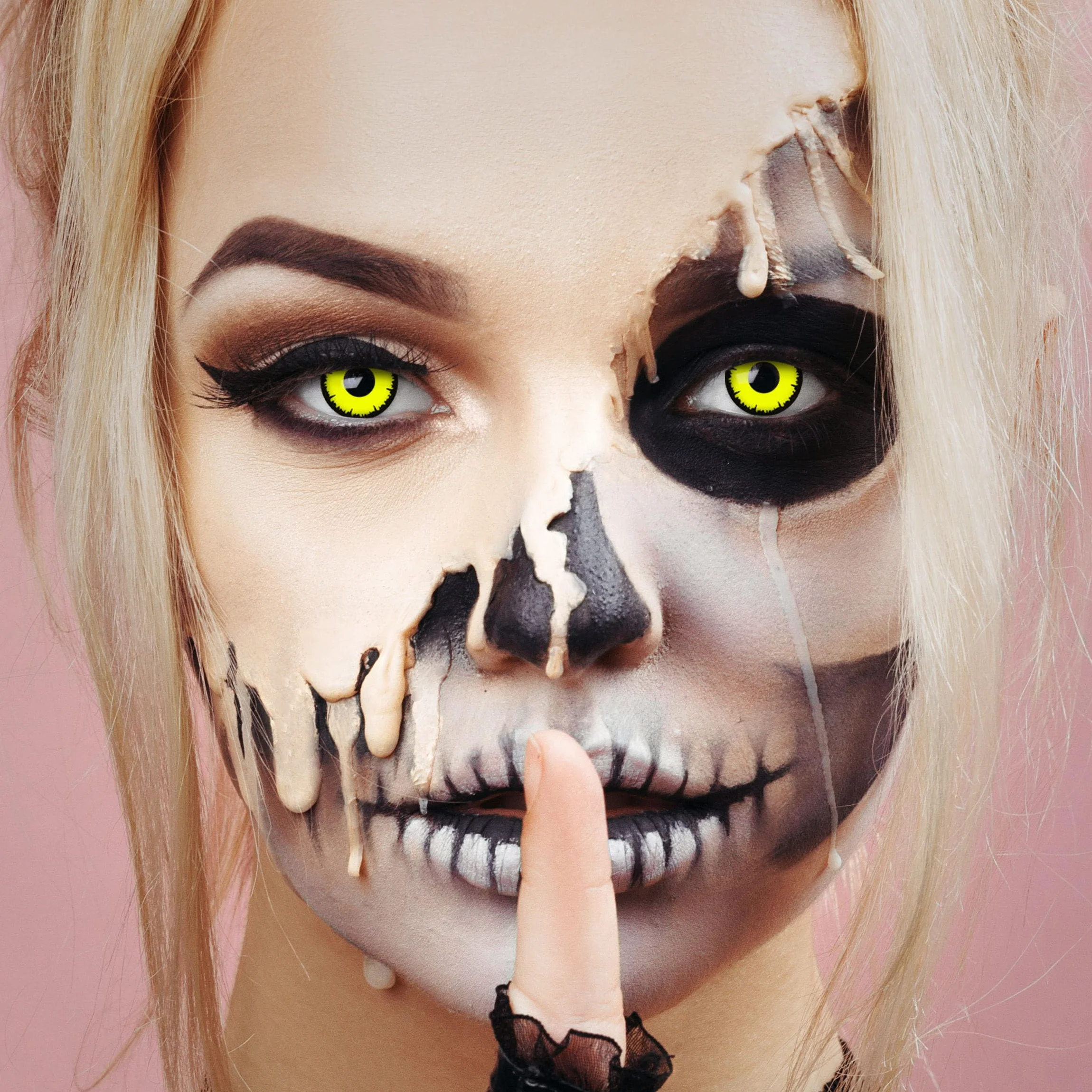 Aricona Kontaktlinsen amarillas sin dioptrías 12 meses Halloween carnaval 2 sztuk