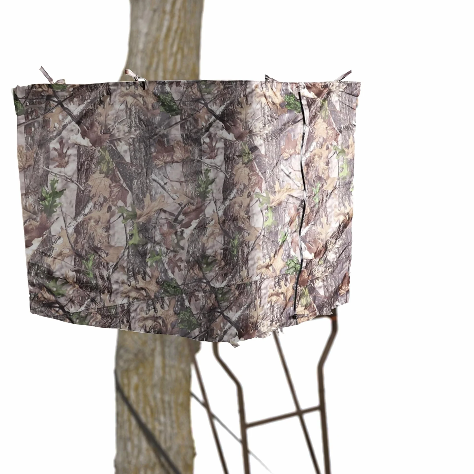 Persianas elevadas de 102 x 37 pulgadas, con soporte para árbol de caza, diseño de camuflaje, con cremallera, para ciervos de caza, pavo (marcos no incluidos)