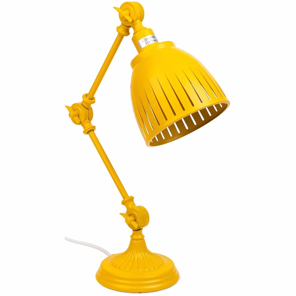 WANDERLUST DECO Lámpara flexo de mesa de metal amarillo
