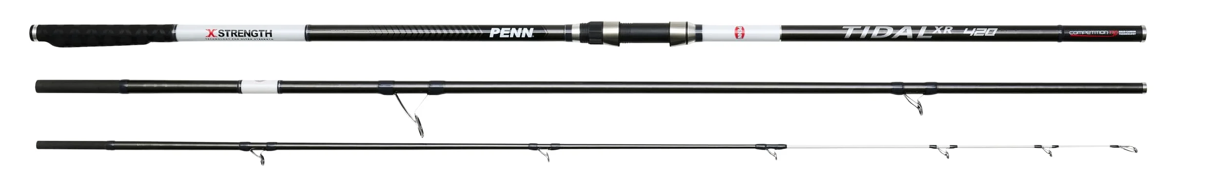 PENN Tidal XR con Punta de Carbono sólido Tipo K Caña de surfcasting | Potencia de Lanzamiento Extrema | Pesca en Playa en Agua Salada para lubinas, Peces Planos y Rayas | 4,50 m