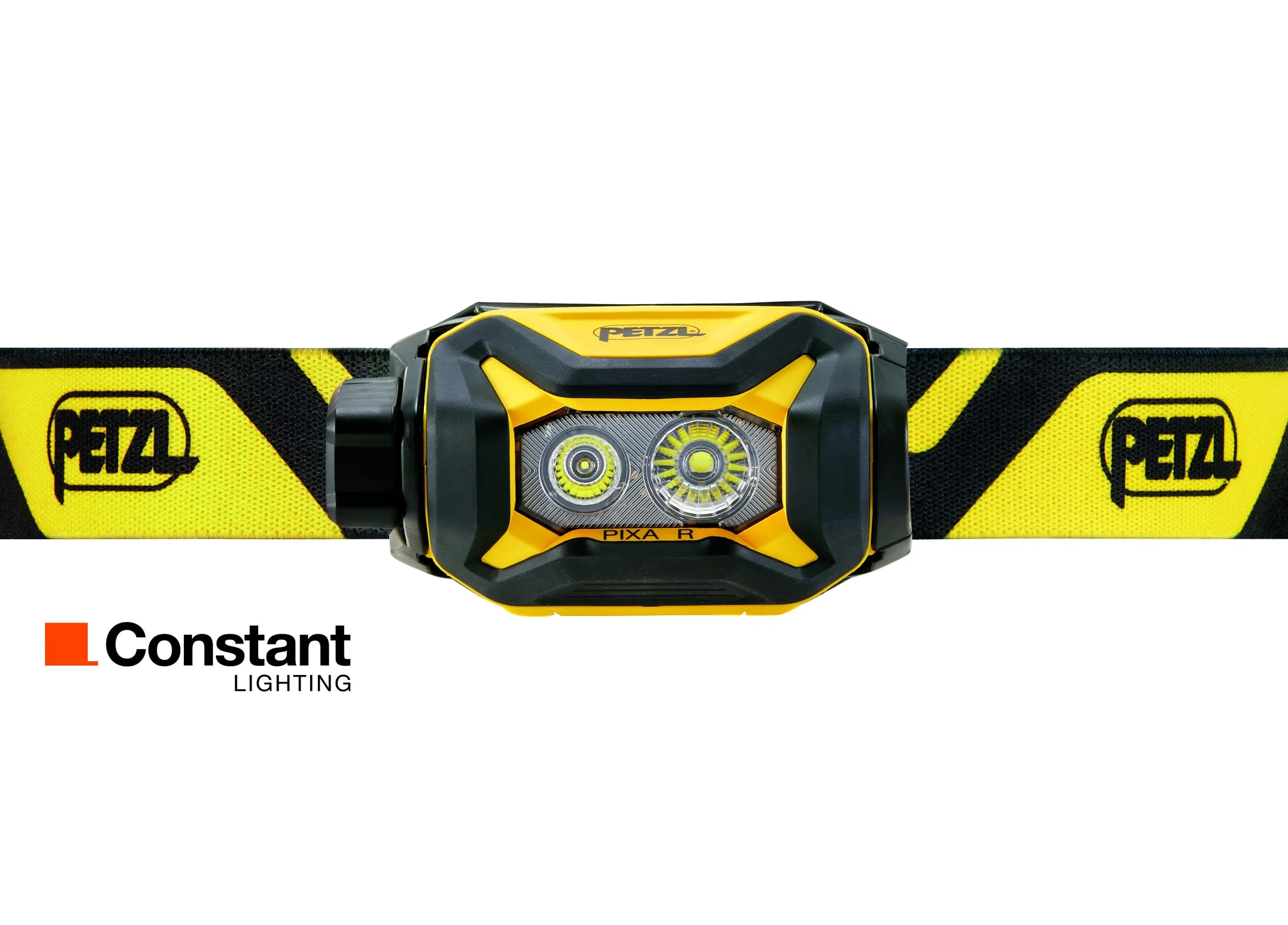 PETZL PIXA R - Linterna frontal LED (600 lúmenes, IP68, impermeable, recargable), color negro y amarillo