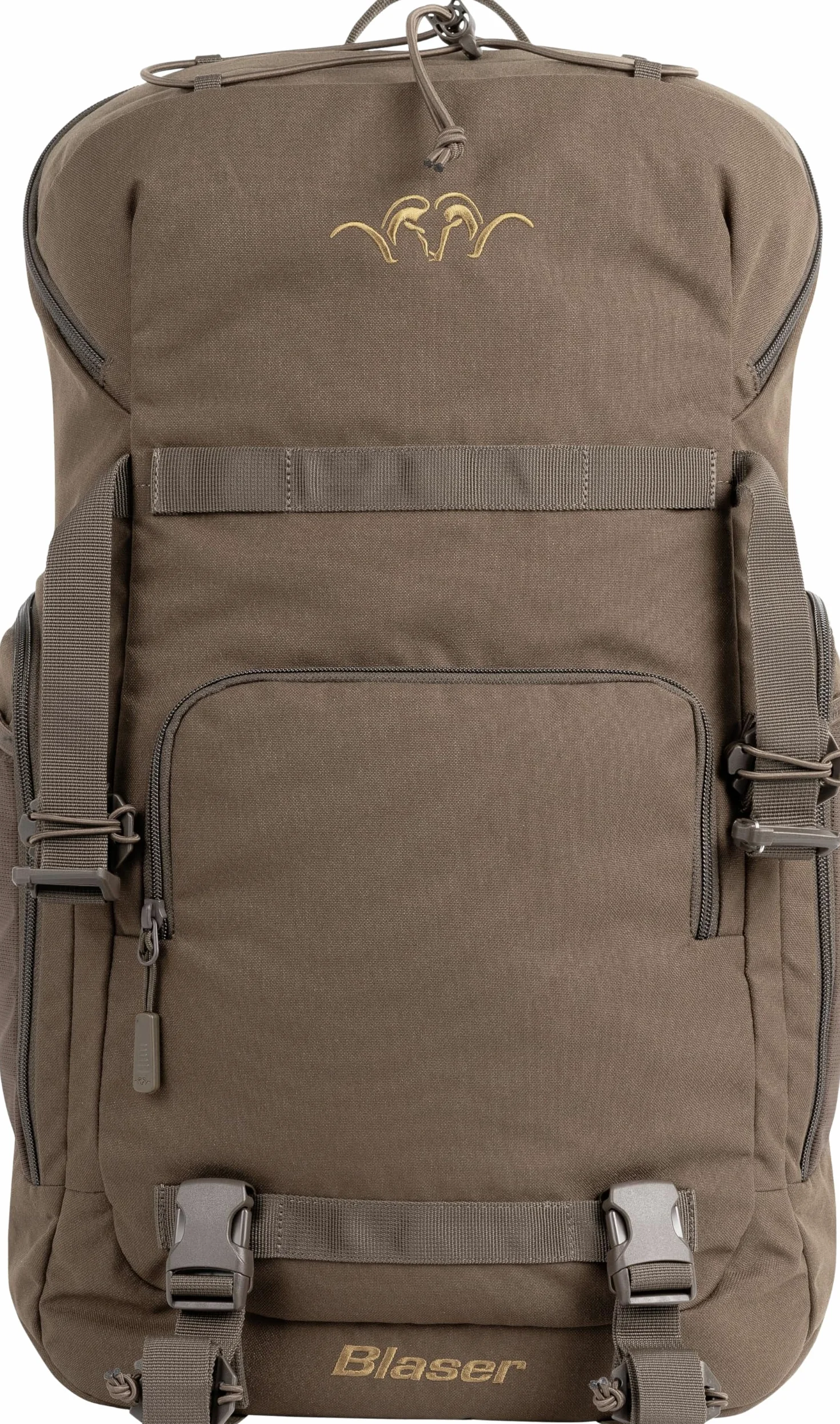 Blaser – Ultimate Backpack S | Mochila de caza modular de 30 L | Sistema Molle y sistema de hidratación compatible | Marrón oscuro & HunTec | Correas de compresión y espacio de almacenamiento