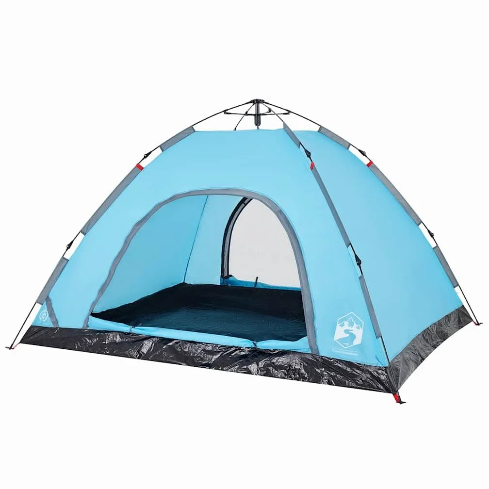 Tienda de campaña para personas con cúpula verde con sistema de liberación rápida, tienda de campaña impermeable, ultraligera con mosquitera, resistente al viento, para camping, festivales y