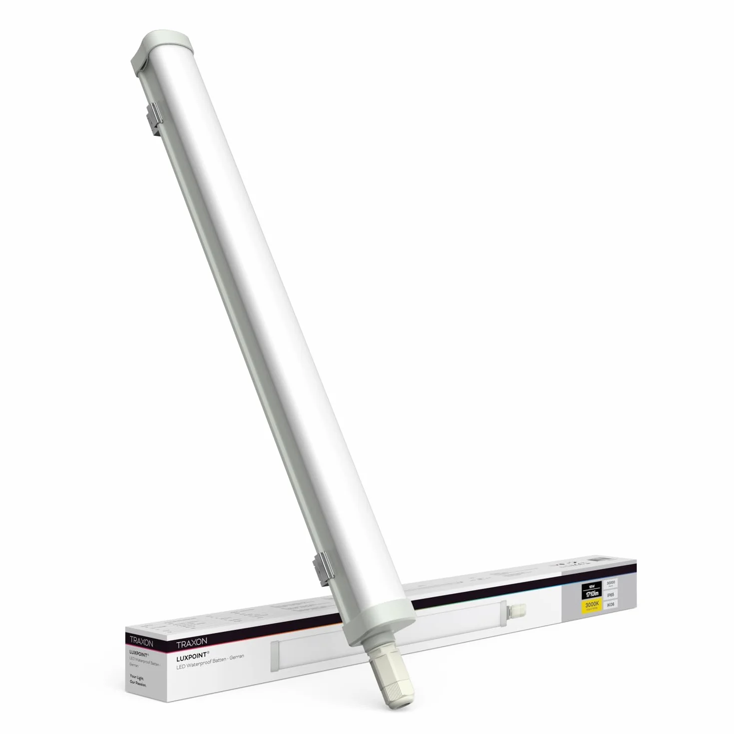 TRAXON LUXPOINT Pantalla estanca LED integrado 60cm 18W 4000K 1800Lm IP65 IK08