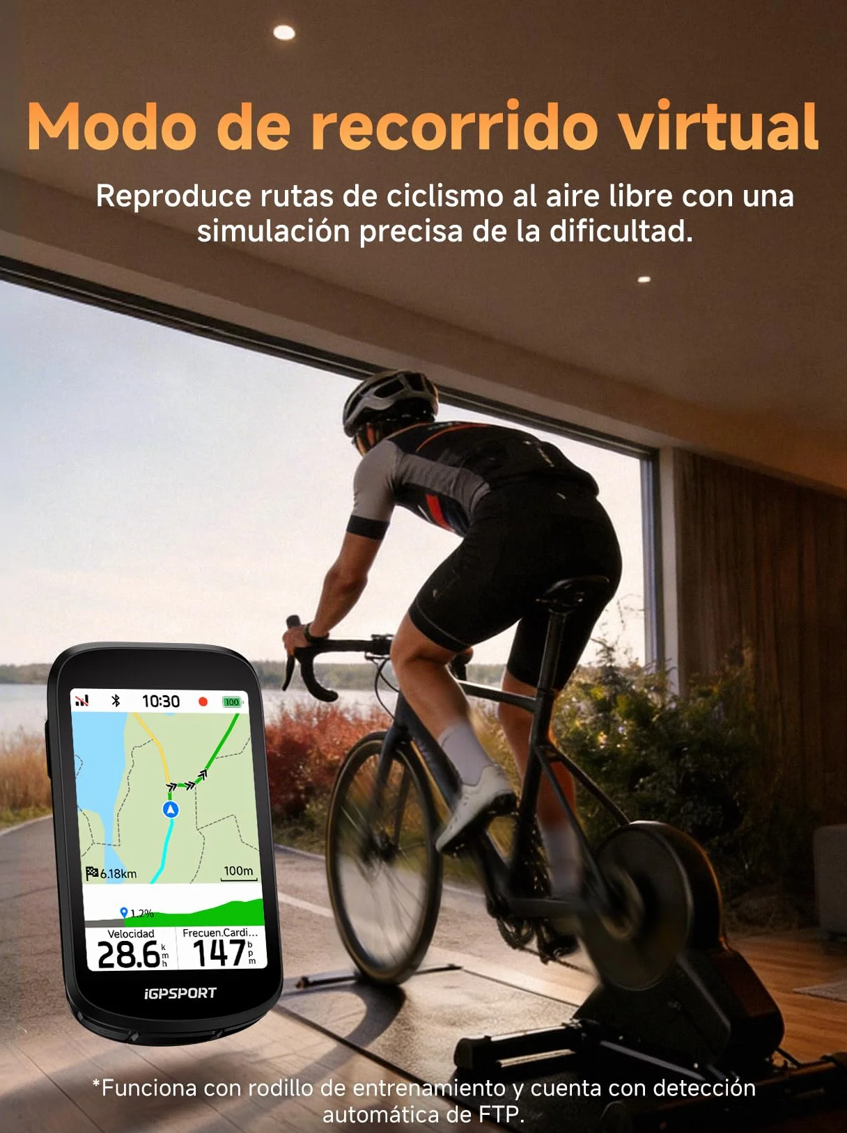 iGPSPORT BSC500 Ciclocomputador GPS Bicicleta Pantalla Táctil 3,3" Navegación Boz Timbre Electrónico Entrenamiento 32GB