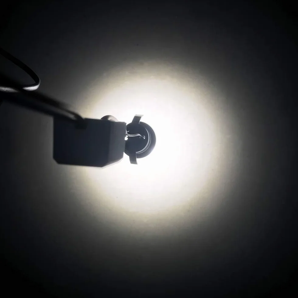 Minifocos LED empotrables 3W blanco cálido para vitrina iluminación interior, incluye transformador