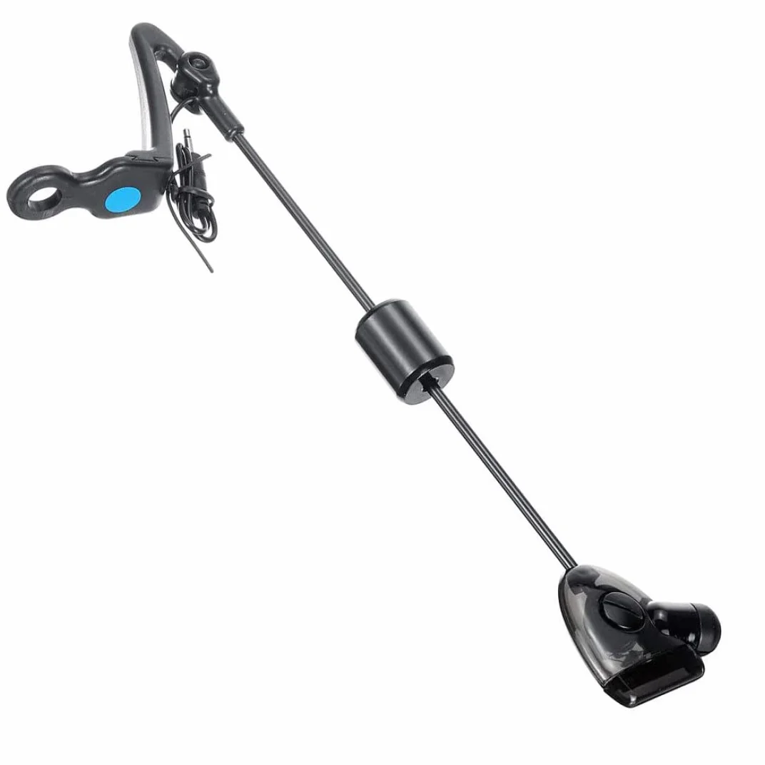 NIDONE Alarma de mordedura indicadora iluminada de Pesca, Alarma de Pesca LED Indicador Iluminado Herramientas de Pesca de Carpas Accesorio en Estuche con Cremallera Negro 4pcs