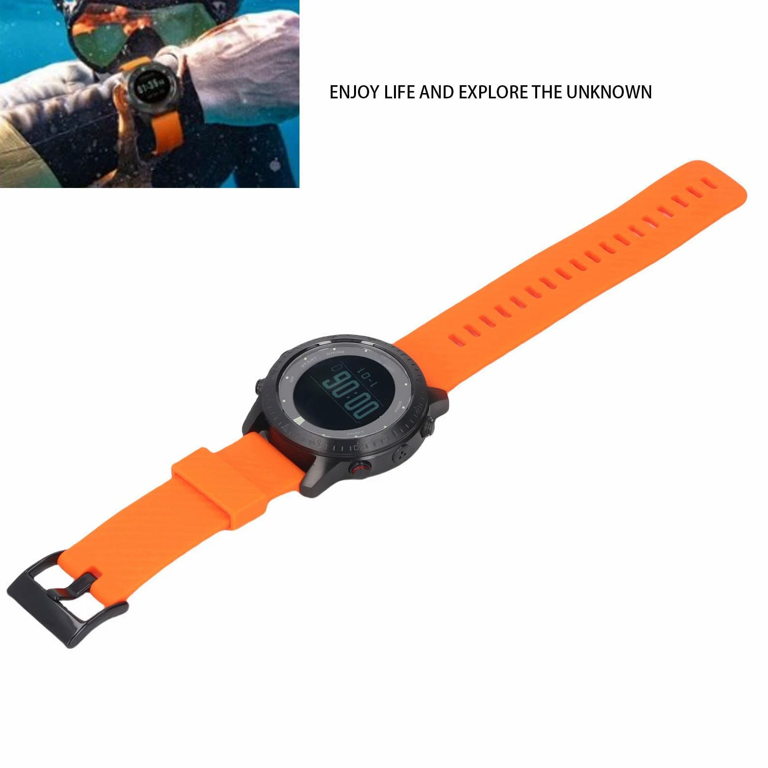 SUNGOOYUE Reloj de Buceo con Modo de Buceo Profesional, Duración de la Batería Larga a Prueba de Agua de 100 M + Notificaciones Inteligentes para Buceadores y Nadadores