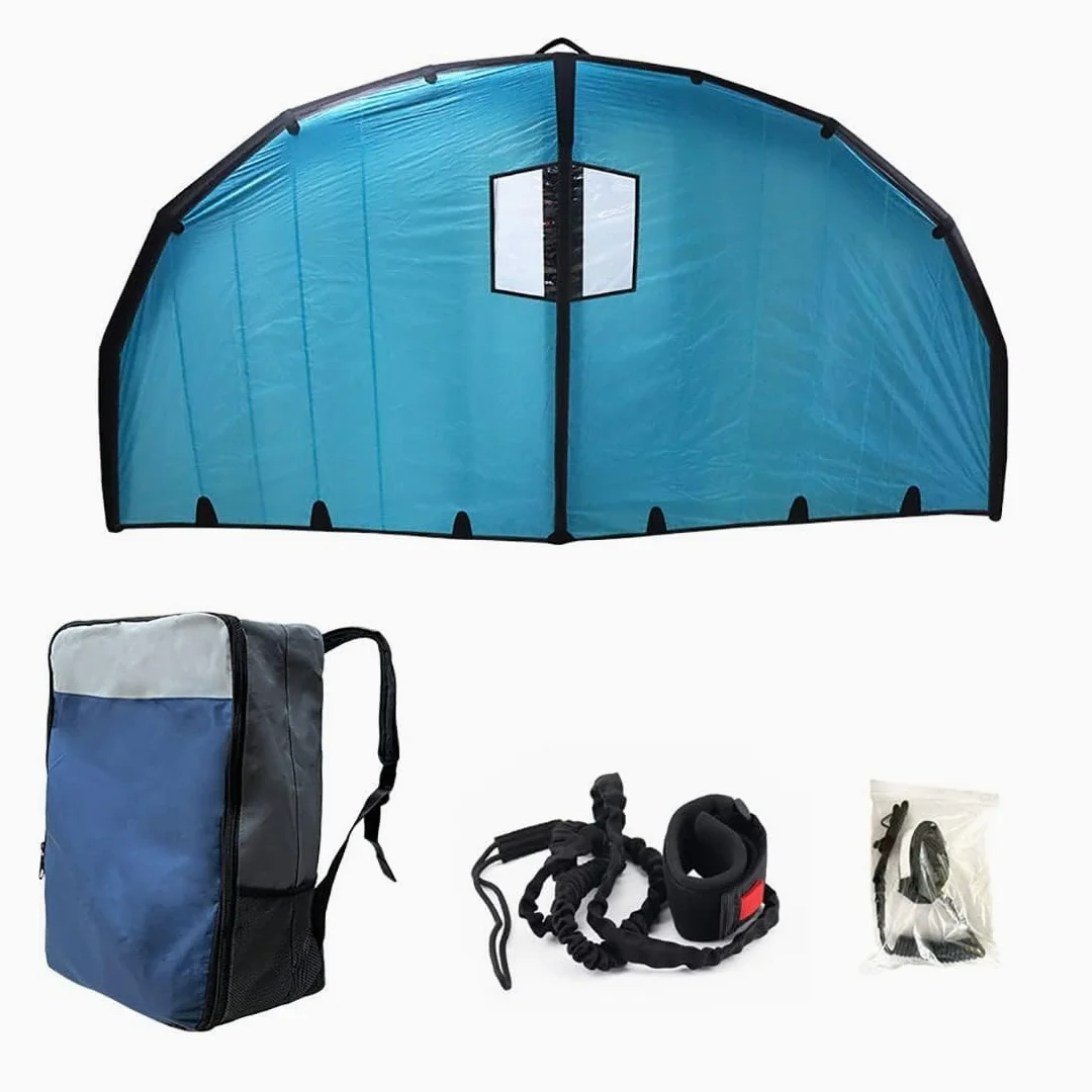 Cometa De Ala De Aluminio, Cometa De Kitesurf De Ala Inflable De Mano For Surf En La Nieve, Surf De Esquí Y Tiene Una Mochila, Correa De Surf Y Kit De Reparación, For Adultos Y Niños(Withoutwindow,4m²