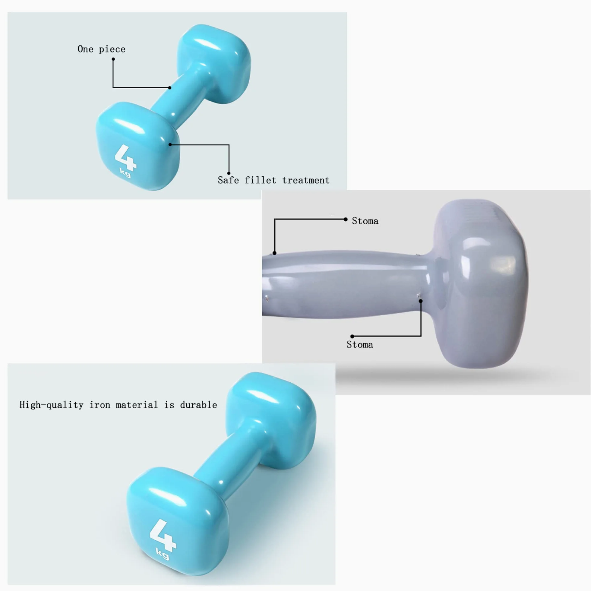 yl Mancuernas,1 Kg O 3 Kg O 5 Kg (Se Venden por Separado) Mancuernas con Revestimiento de Vinilo Duradero Y Antideslizante,Gimnasio en Casa Entrenamiento con Pesas BíCeps Ejercicio