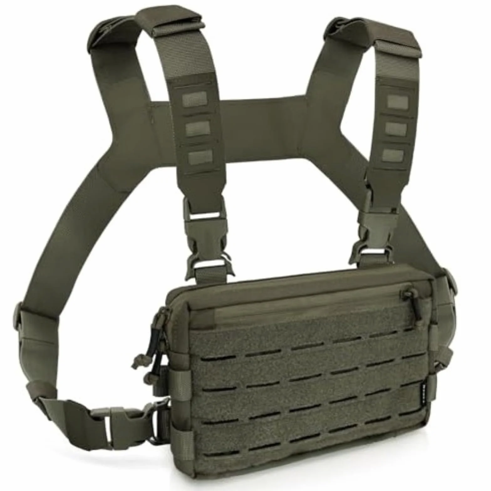 Paquete Plataformas Tácticas para Pecho Hombres Bolsa Correr Bucle Frontal Utilidad Chaleco Entrenamientos
