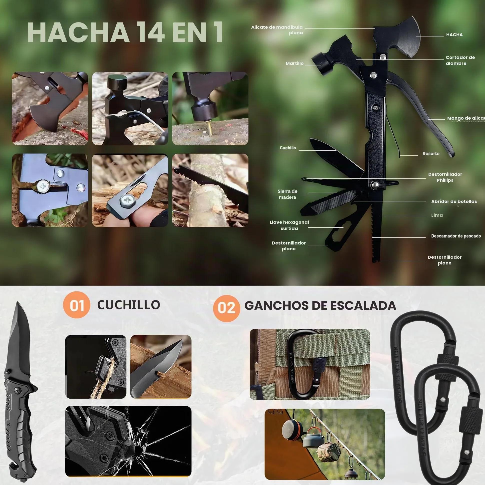 Kit de supervivencia 20 en 1, equipo de emergencia, kit de supervivencia militar de alta calidad, paquete de supervivencia, mochila de emergencia llena, equipo para exteriores, set de supervivencia