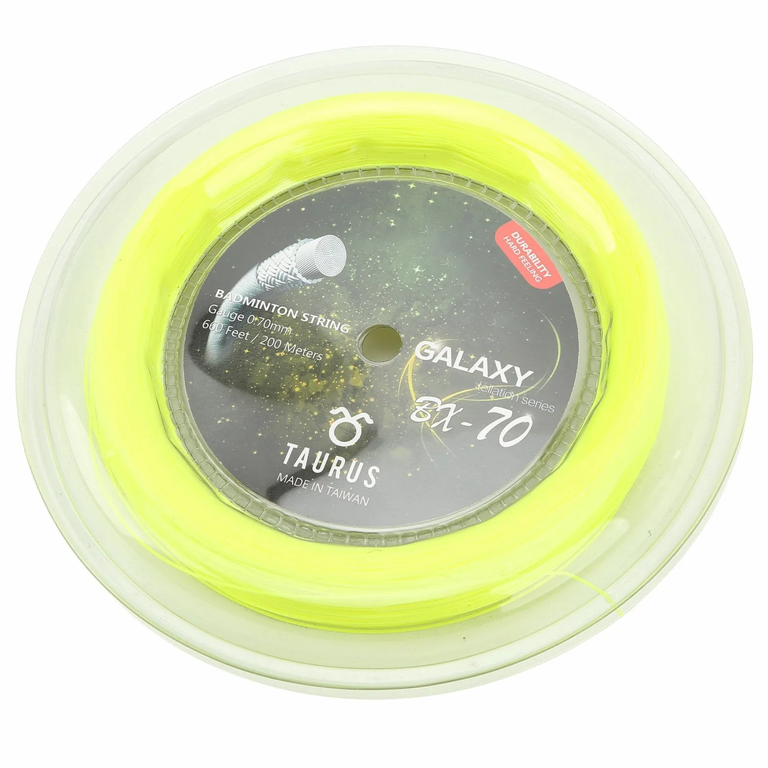 VGEBY Cuerda de Raquetas de Bádminton, Carrete de 200 M de Cuerda de Bádminton de Nailon de Alta Elasticidad de 0,7mm para Adultos y Jóvenes 7 Colores
