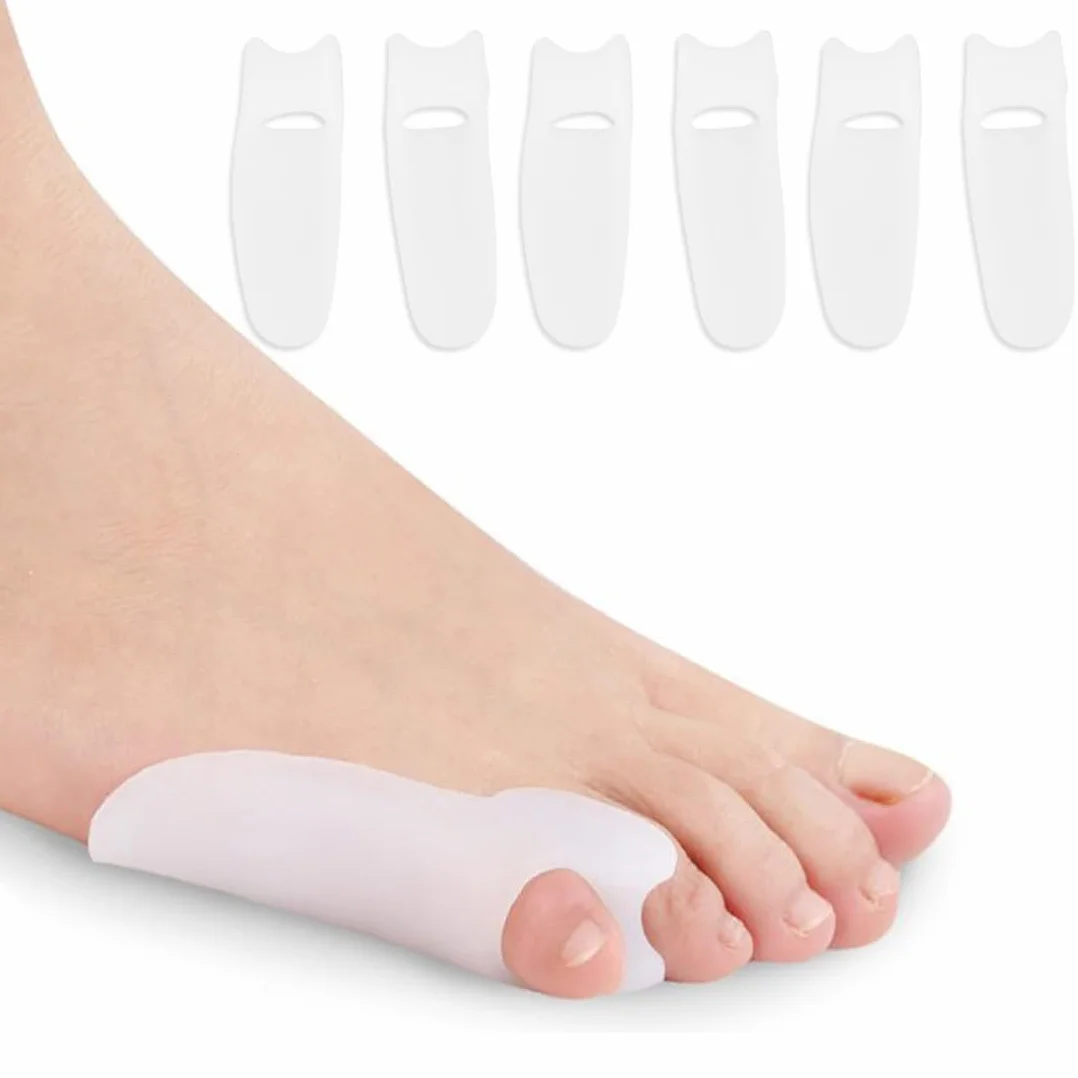 Corrector de Dedo pequeño de Silicona y Gel, 6 Unidades, para Hombres y Mujeres