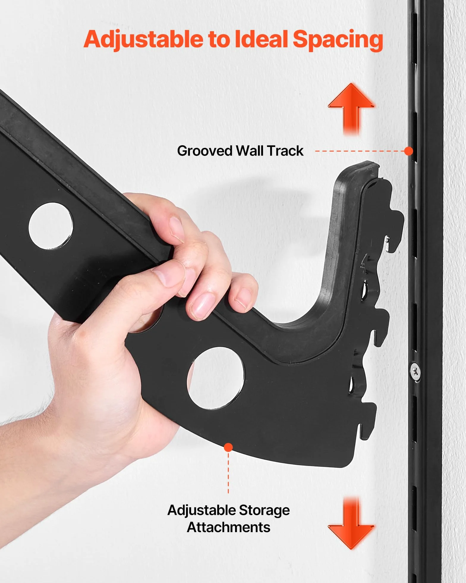 VEVOR Soporte de Pared para Tablas de Surf, Soporte Horizontal para Tablas de Surf de 4 Niveles para Almacenamiento y Exhibición, Organizador Ajustable para Kiteboards, Esquís y Snowboards, Negro