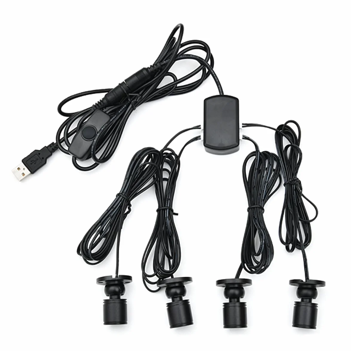 Mini Foco 4 en 1 USB 5 V Iluminación de Acento para Interiores Luz Blanca