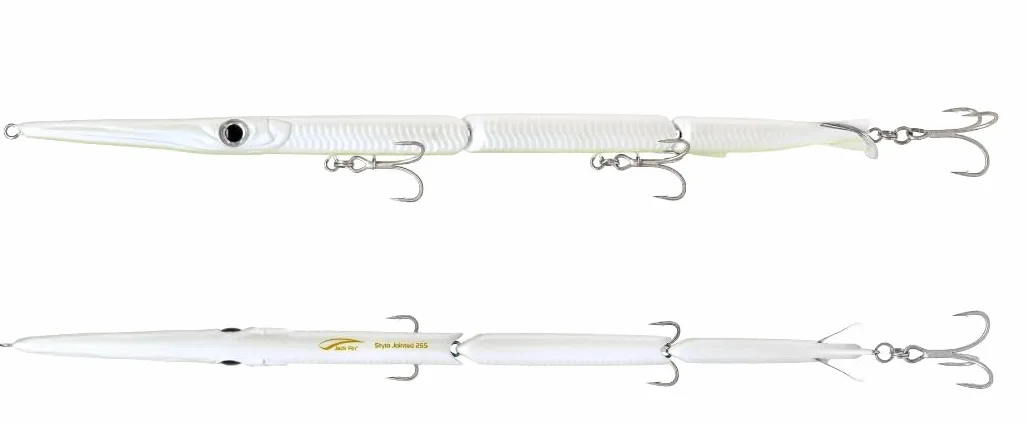Artificial Jack Fin Stylo Jointed 255, color blanco por Marlin Blue, de Montanari Marco en Porto Corsini
