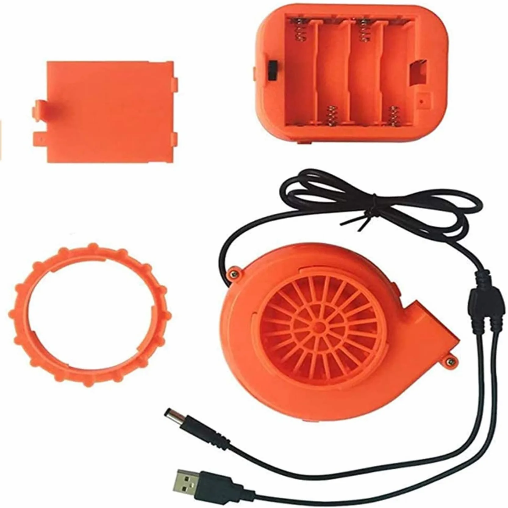 Ventilador Soplador para Disfraz de Dinosaurio o Cabeza de Mascota U de Disfraces Inflables, Naranja