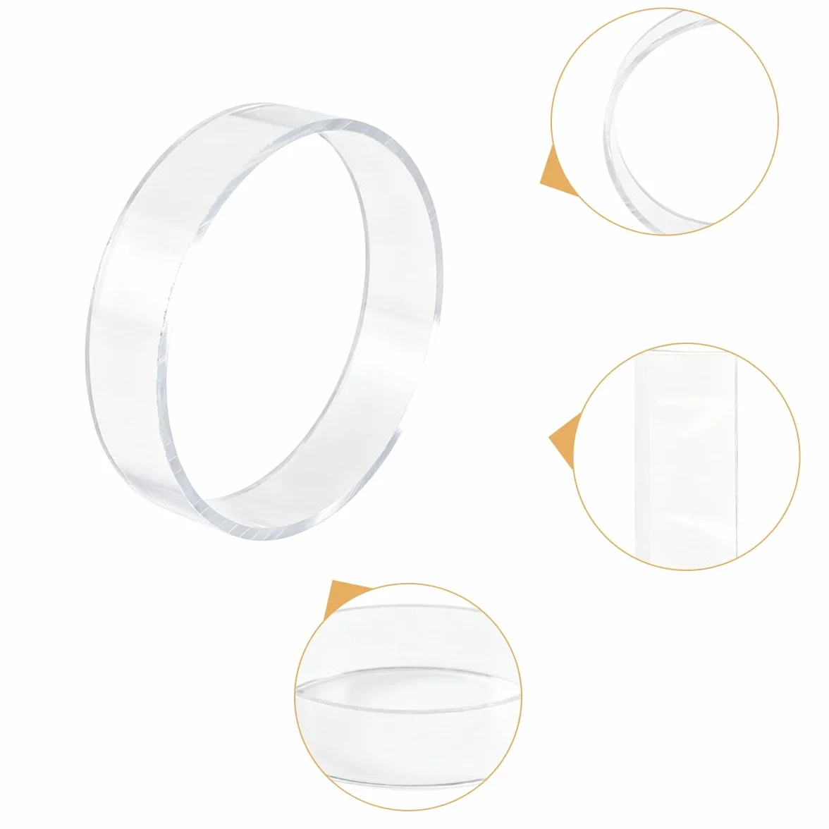 Riven 6 soportes de bola de acrílico transparente, soporte de exhibición redondo para baloncesto, voleibol, fútbol, cajas de almacenamiento de recuerdos